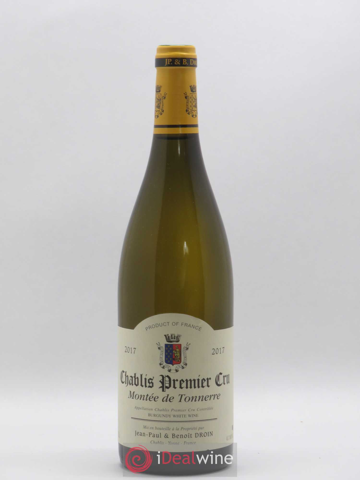 Chablis 1er Cru Montée de Tonnerre Jean-Paul & Benoît Droin (Domaine) 2017 - Lot de 1 bouteille - 0