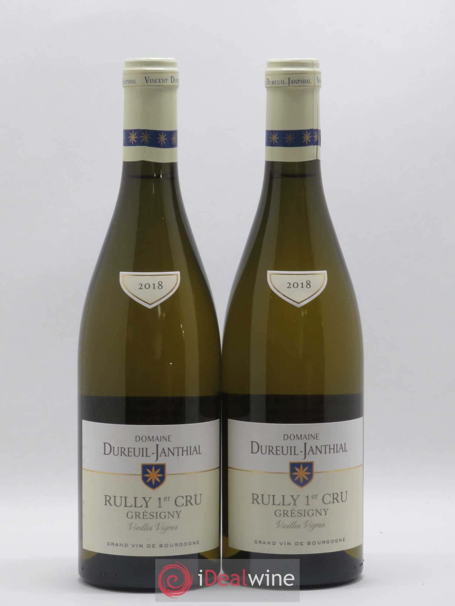 Rully 1er Cru Grésigny Vieilles vignes Dureuil-Janthial 2018 - Posten von 2 Flaschen - 0
