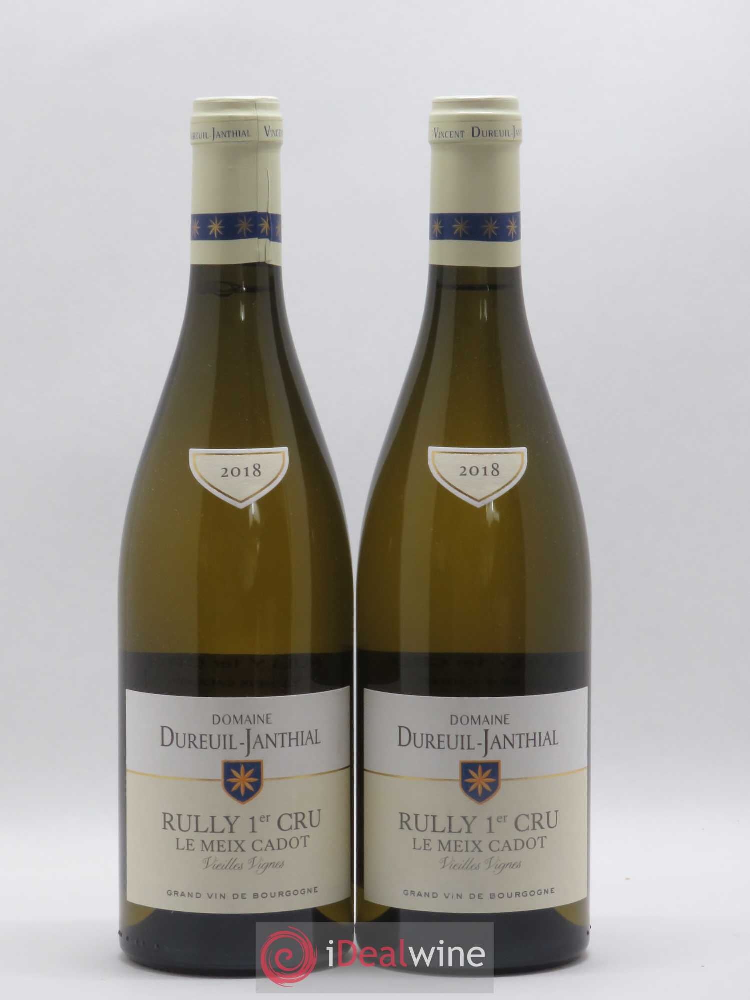 Rully 1er Cru Le Meix Cadot Vieilles Vignes Vincent Dureuil-Janthial 2018 - Lot de 2 bouteilles - 0