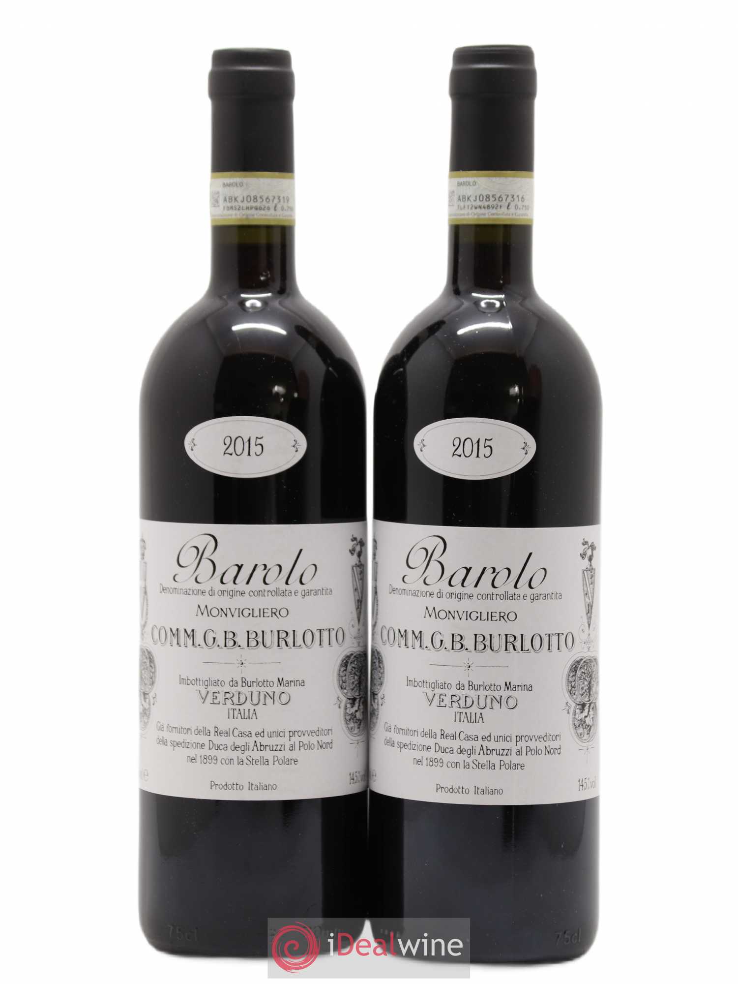 Barolo DOCG Monvigliero Comm. Giovan Battista Burlotto 2015 - Lot de 2 bouteilles - 0