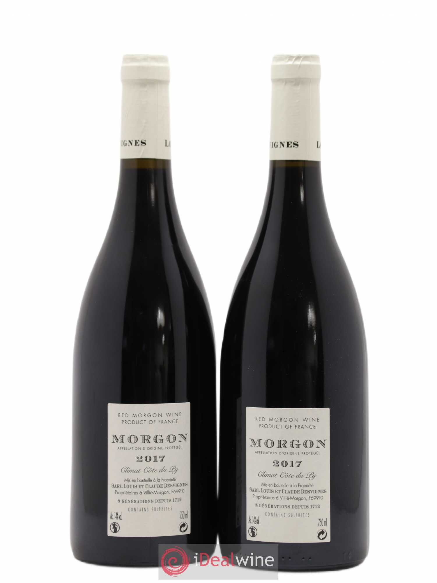 Morgon Côte de Py Javernières Louis-Claude Desvignes 2017 - Lot de 2 bouteilles - 1