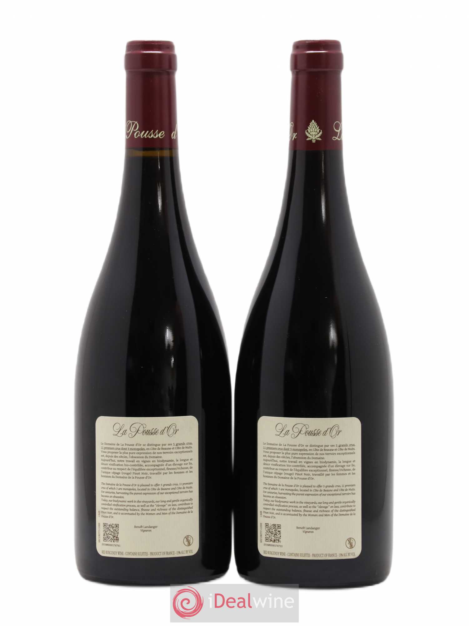 Corton Grand Cru Clos du Roi La Pousse d'Or (Domaine de) 2016 - Lot de 2 bouteilles - 1