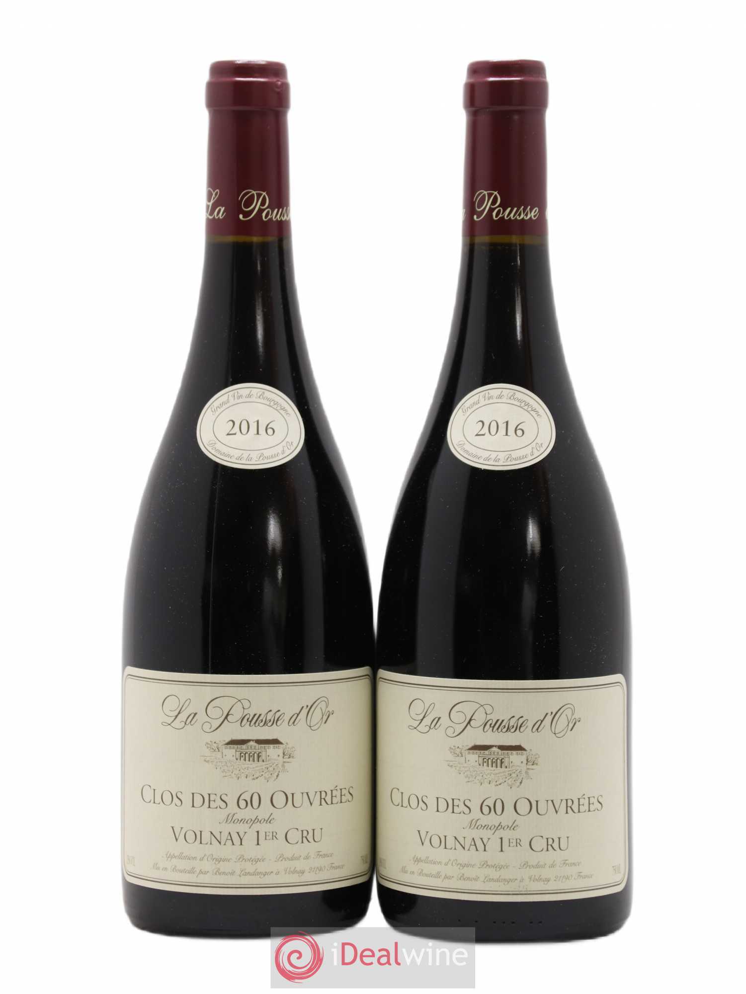 Volnay 1er Cru Clos des 60 ouvrées La Pousse d'Or (Domaine de) 2016 - Lot de 2 bouteilles - 0