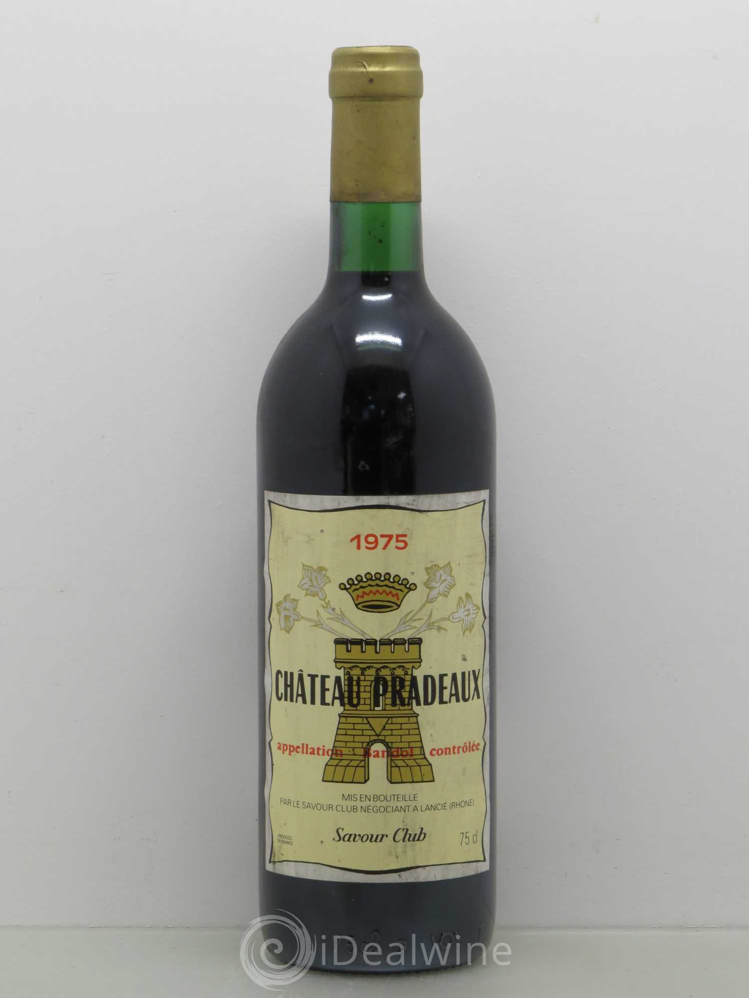 Bandol Château Pradeaux Famille Portalis 1975 - Lot de 1 bouteille - 0