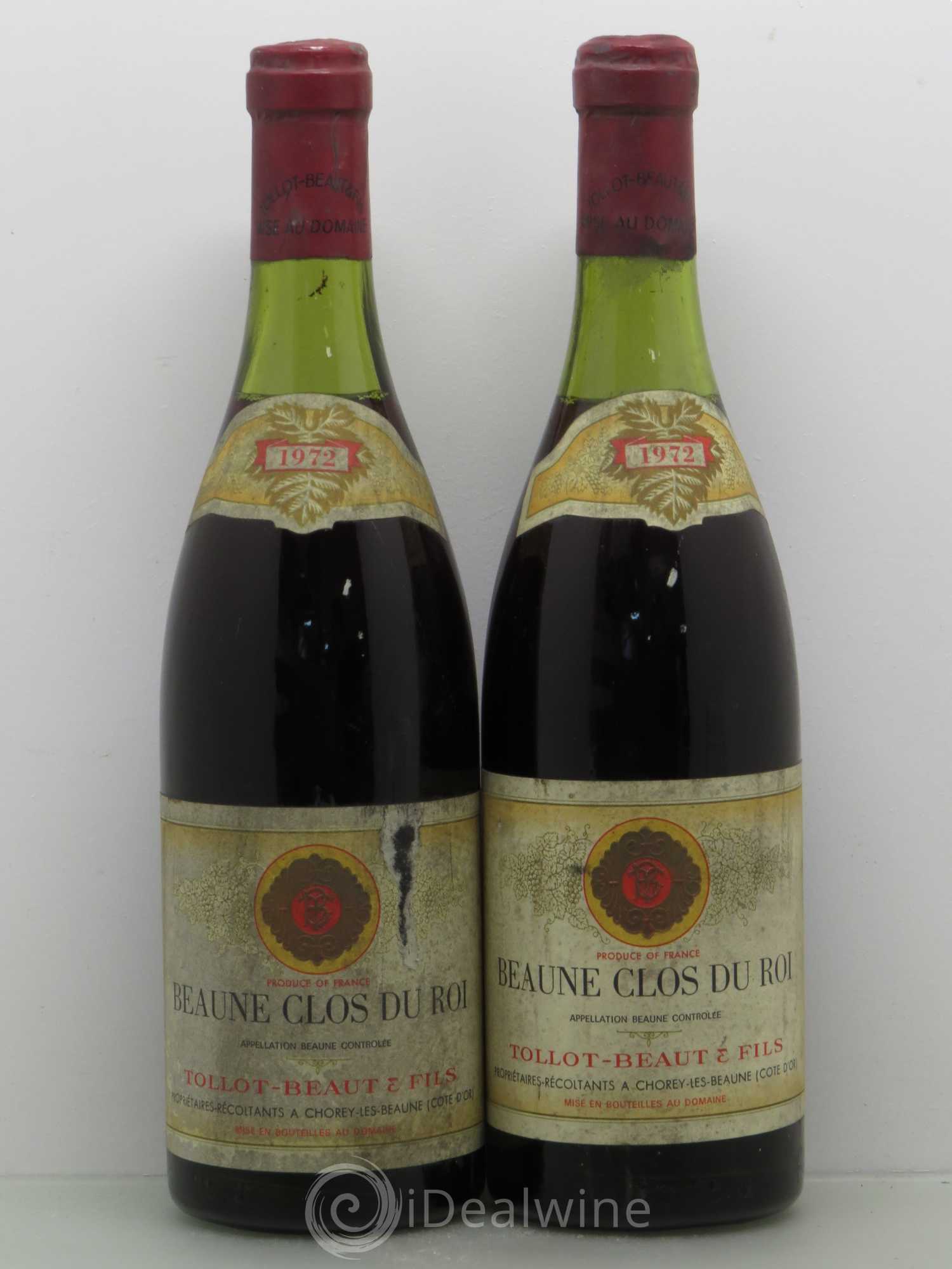 Beaune 1er Cru Tollot Beaut 1972 - Lot de 2 bouteilles - 0