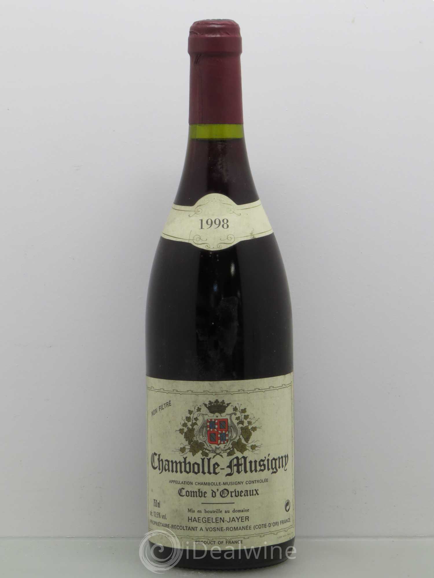 Chambolle-Musigny 1er Cru La Combe D'Orveau Haegelen Jayer 1998 - Posten von 1 Flasche - 0