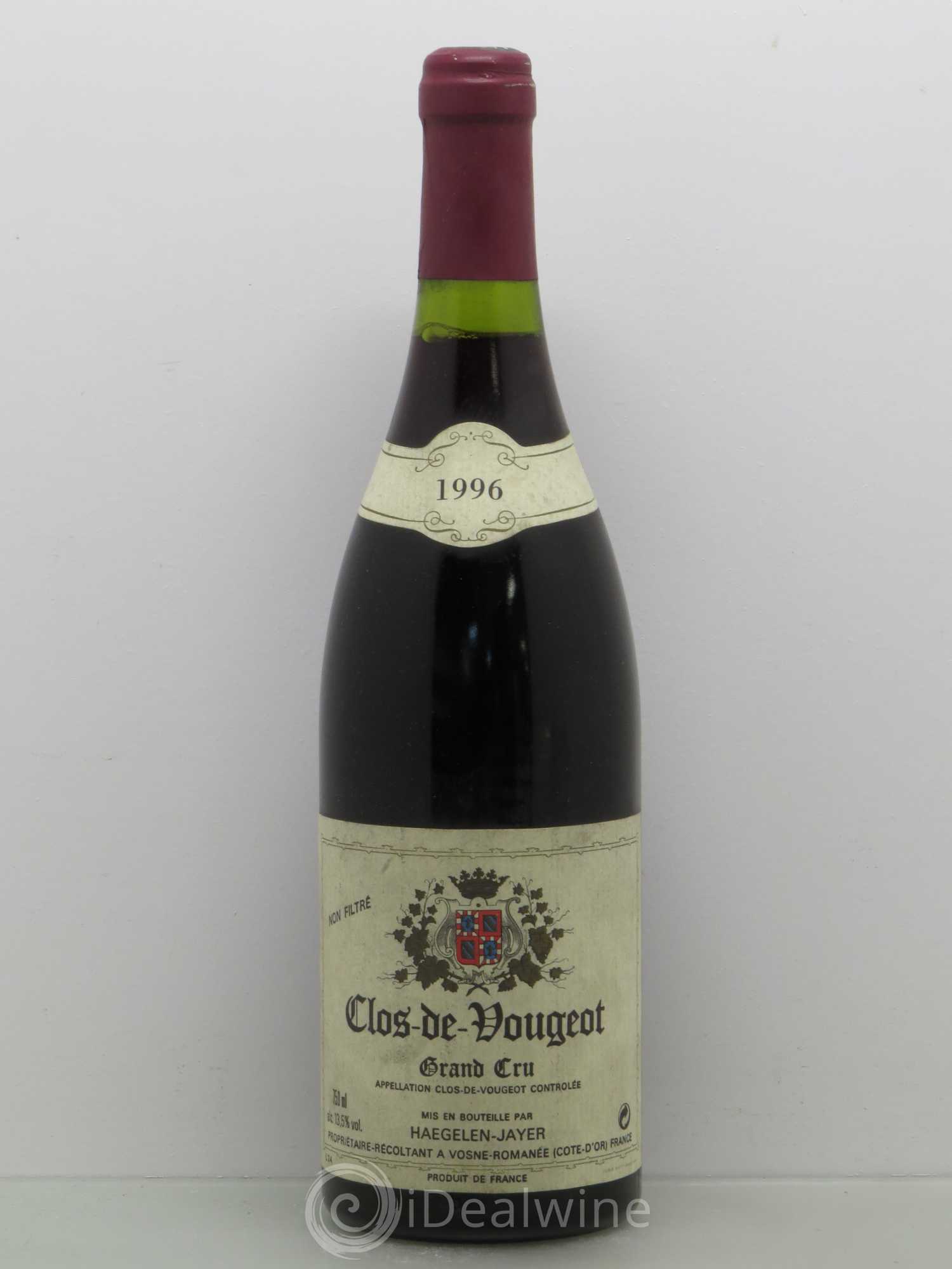 Clos de Vougeot Grand Cru Haegelen-Jayer 1996 - Posten von 1 Flasche - 0