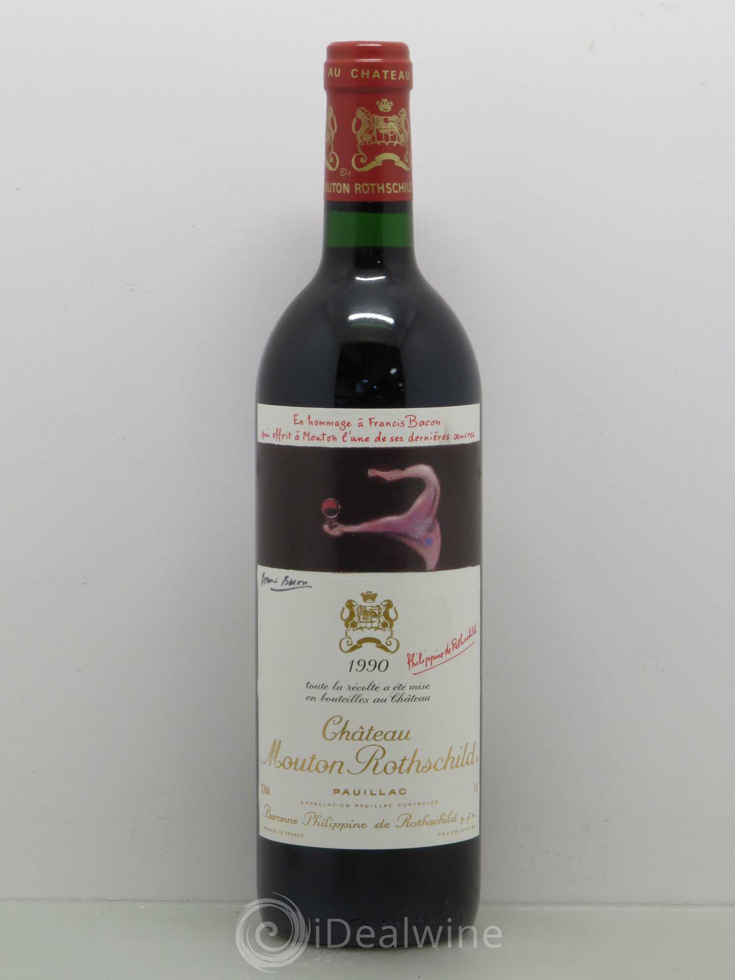 Château Mouton Rothschild 1er Grand Cru Classé 1990 - Lot de 1 bouteille - 0