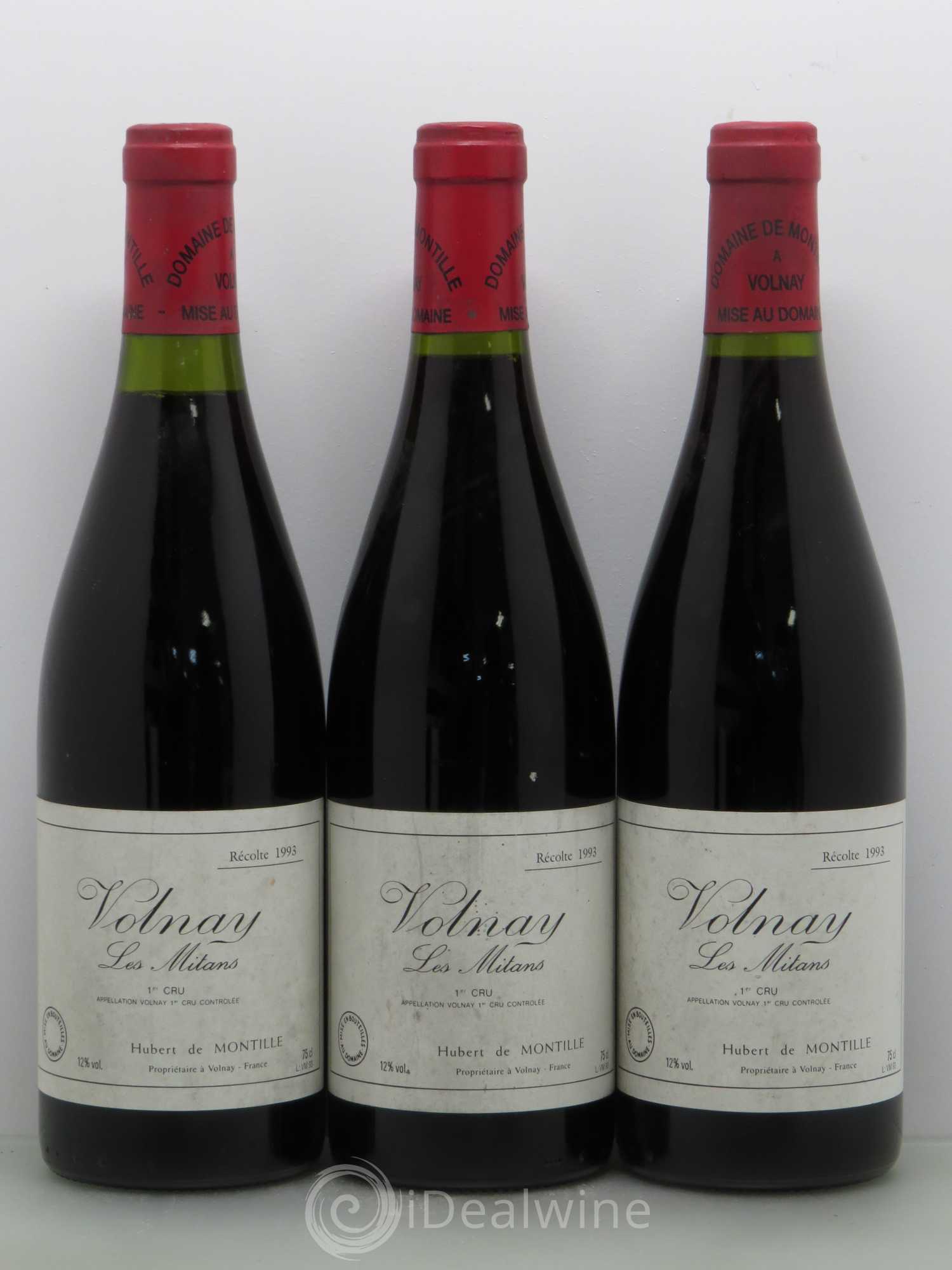 Volnay 1er Cru Les Mitans De Montille (Domaine) 1993 - Lot de 6 bouteilles - 2