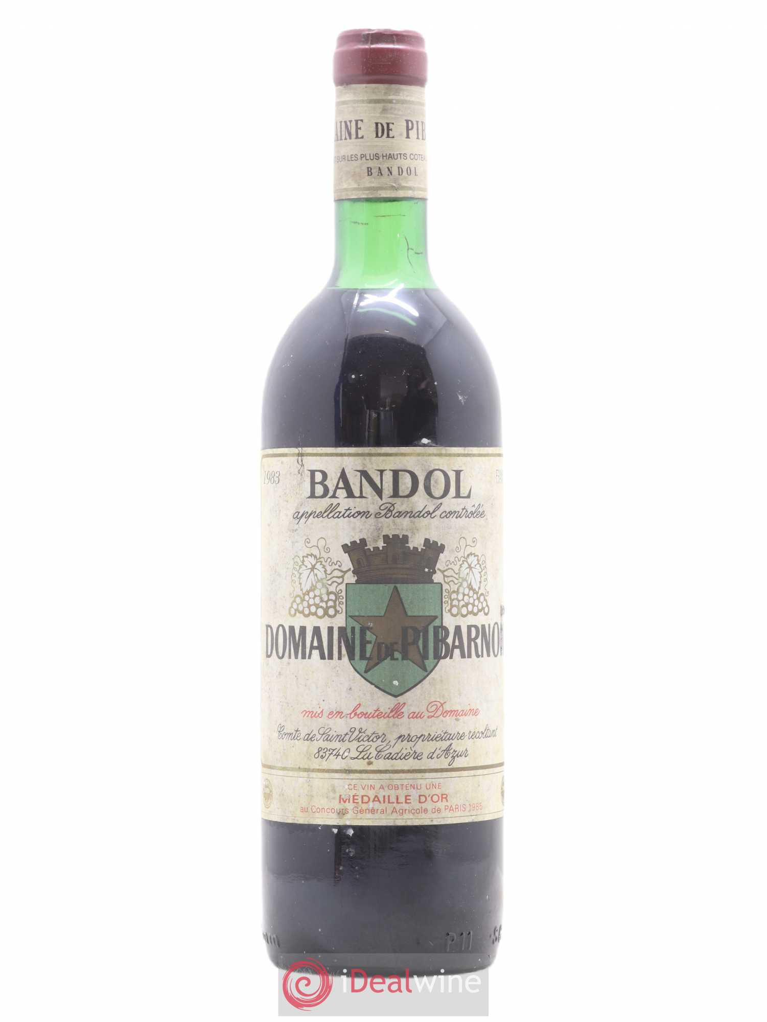 Bandol Château de Pibarnon Comte de Saint-Victor 1983 - Lot de 1 bouteille - 0