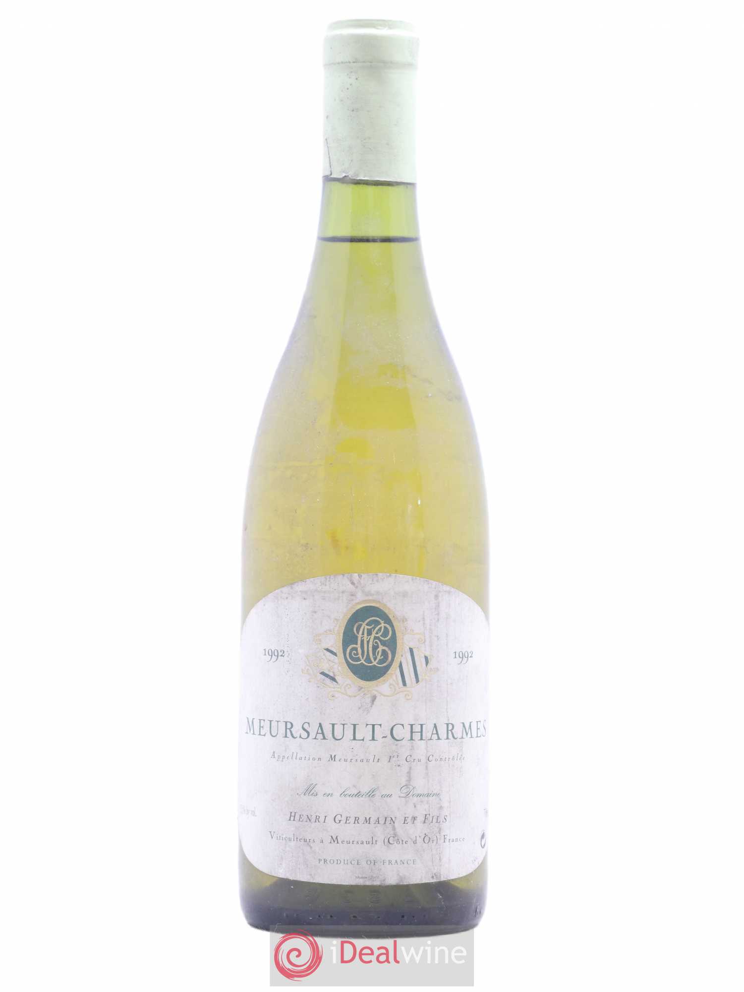 Meursault 1er Cru Charmes Henri Germain 1992 - Lot de 1 bouteille - 0