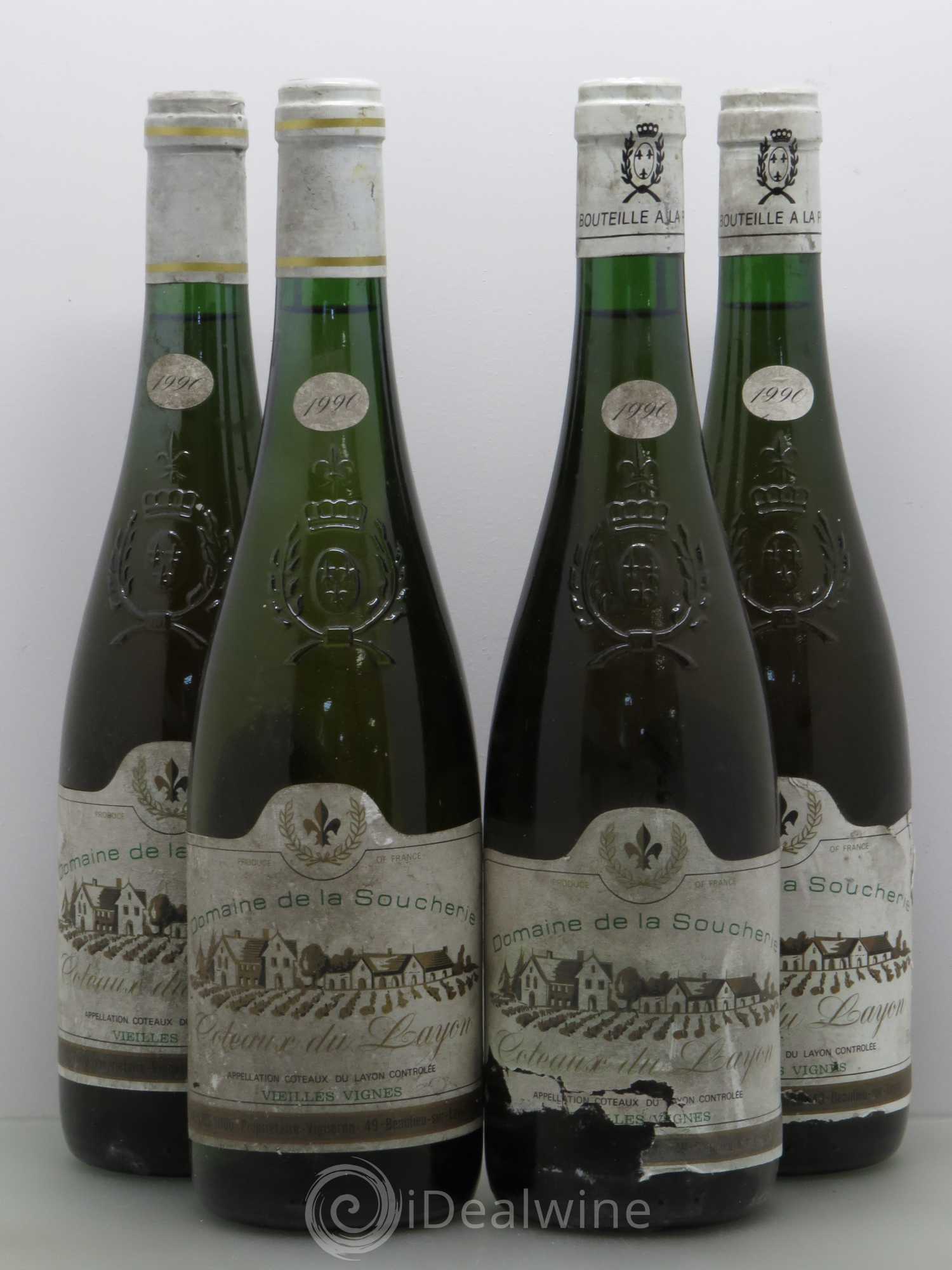 Coteaux du Layon La Soucherie Vieilles Vignes 1990 - Lotto di 4 bottiglie - 0