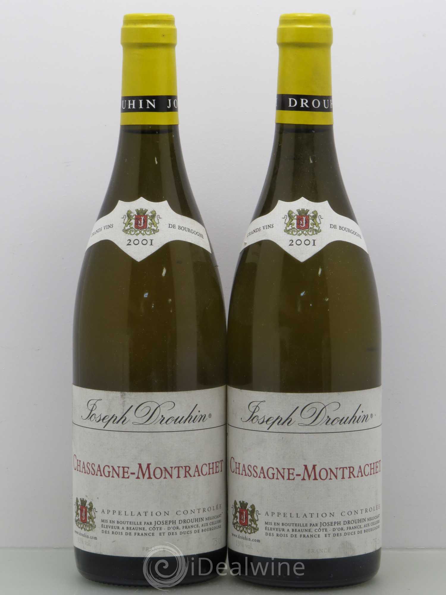 Chassagne-Montrachet 1er Cru Joseph Drouhin 2001 - Lot de 2 bouteilles - 0