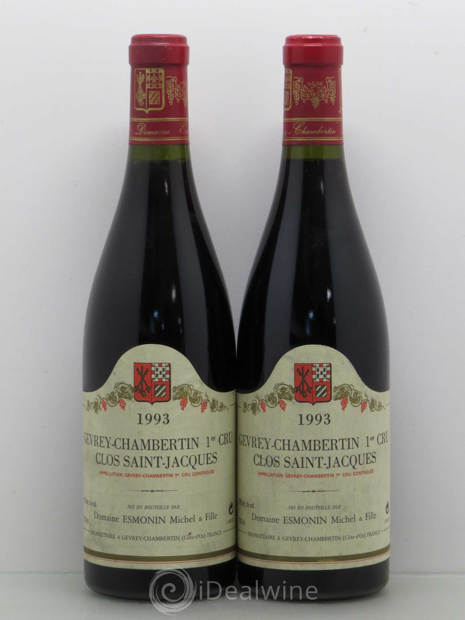 Gevrey-Chambertin 1er Cru Clos Saint Jacques Domaine Michel Esmonin & Fille 1993 - Posten von 2 Flaschen - 0