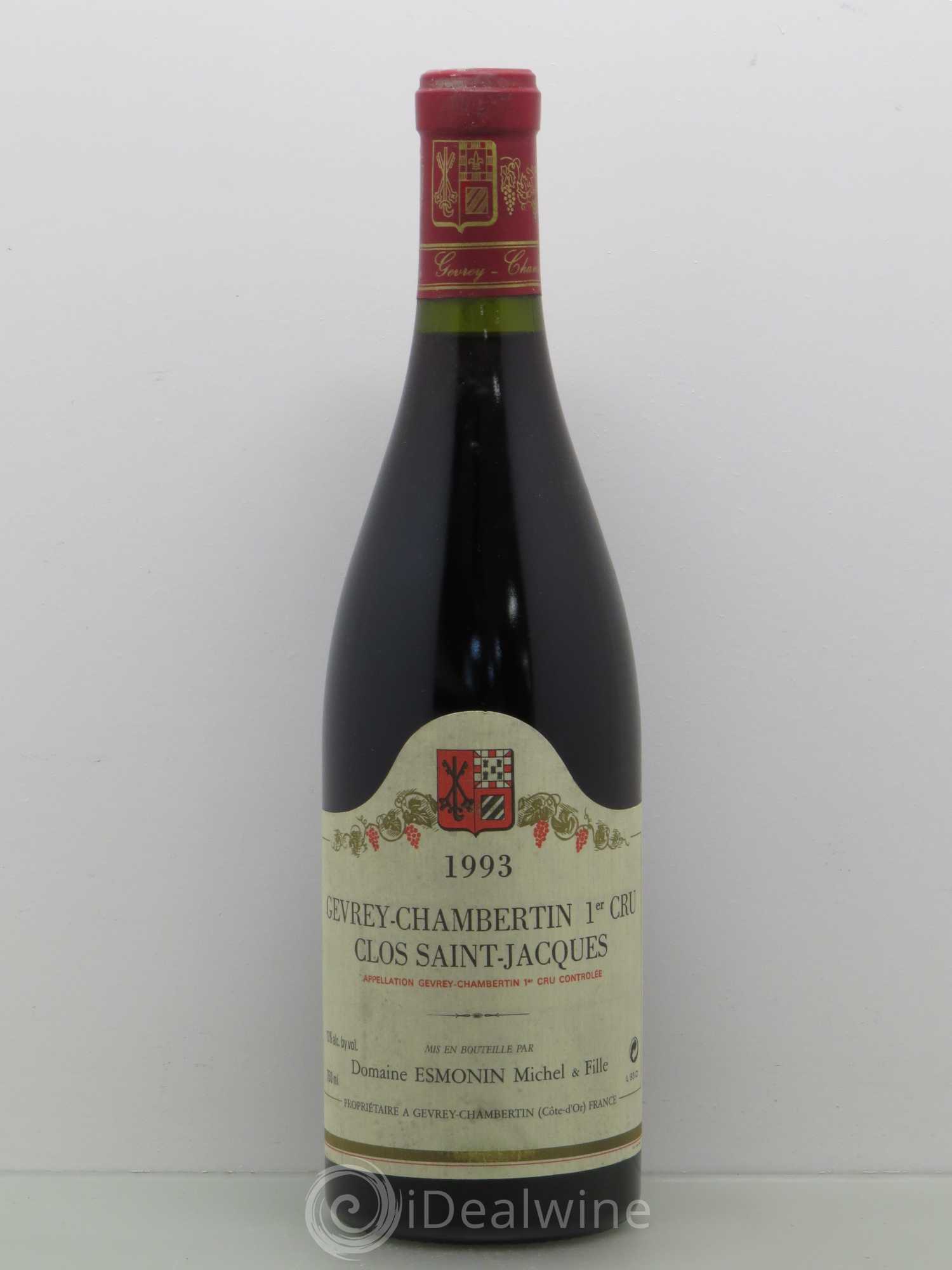Gevrey-Chambertin 1er Cru Clos Saint Jacques Domaine Michel Esmonin & Fille 1993 - Posten von 1 Flasche - 0