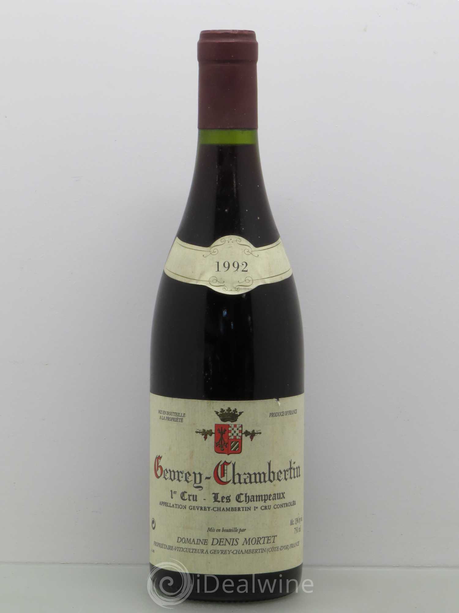 Gevrey-Chambertin 1er Cru Les Champeaux Denis Mortet (Domaine) 1992 - Lot de 1 bouteille - 0