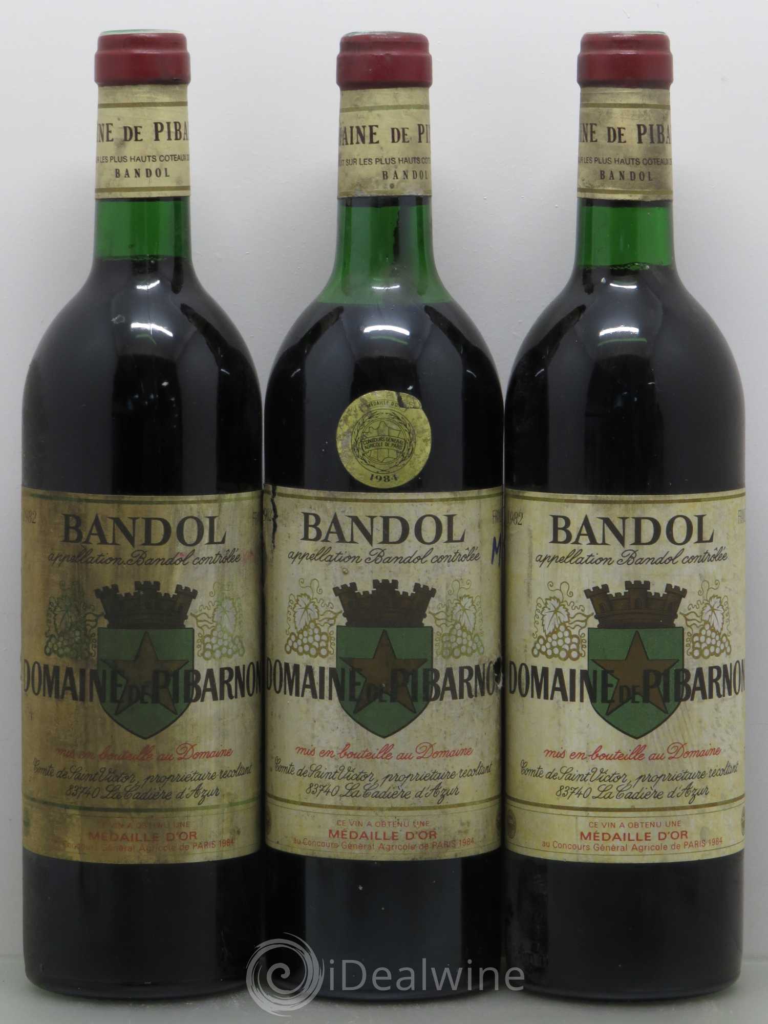Bandol Château de Pibarnon Comte de Saint-Victor 1982 - Lot de 6 bouteilles - 2