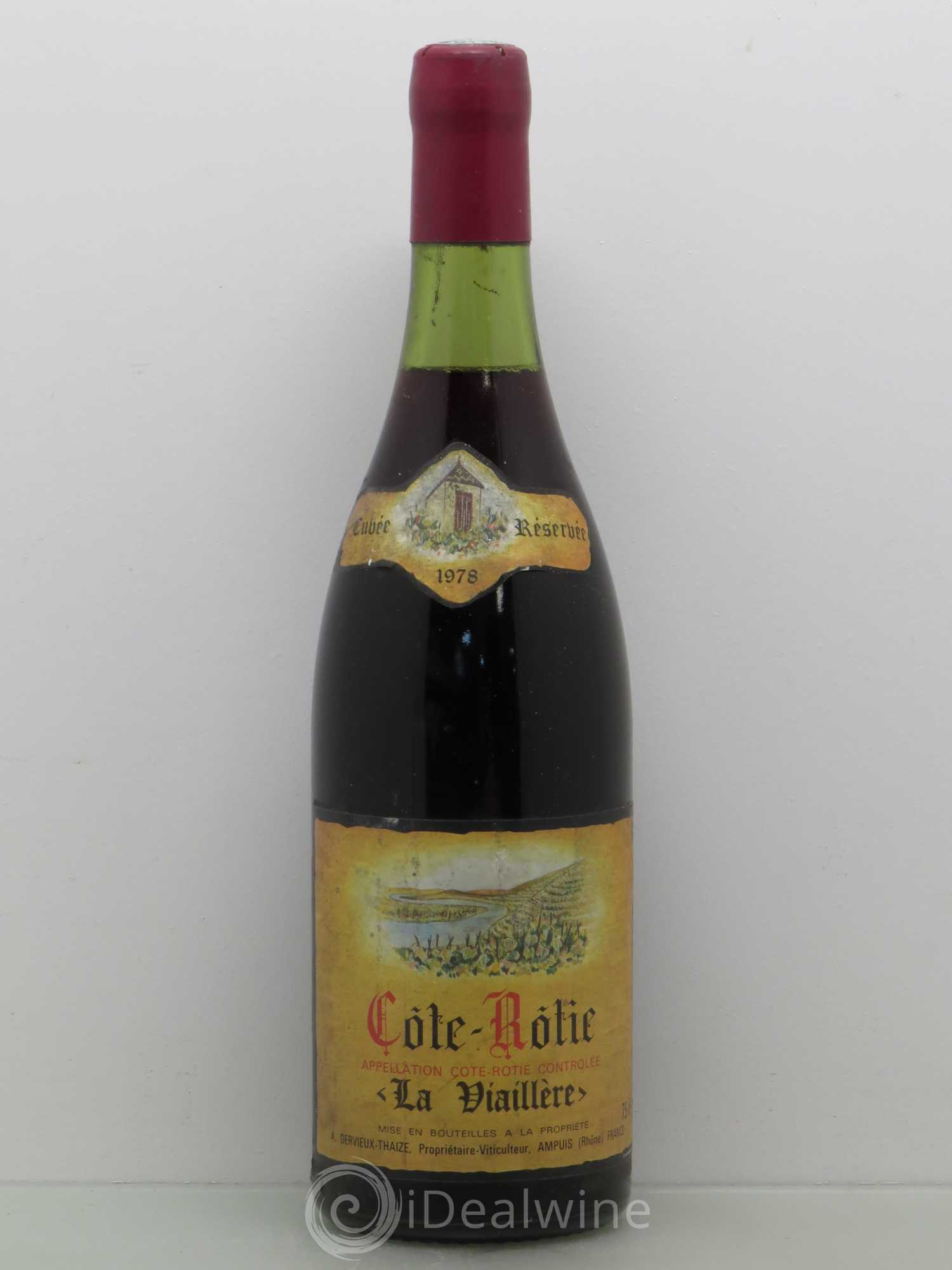 Côte-Rôtie La Vialliere Dervieux Thaize 1978 - Posten von 1 Flasche - 0
