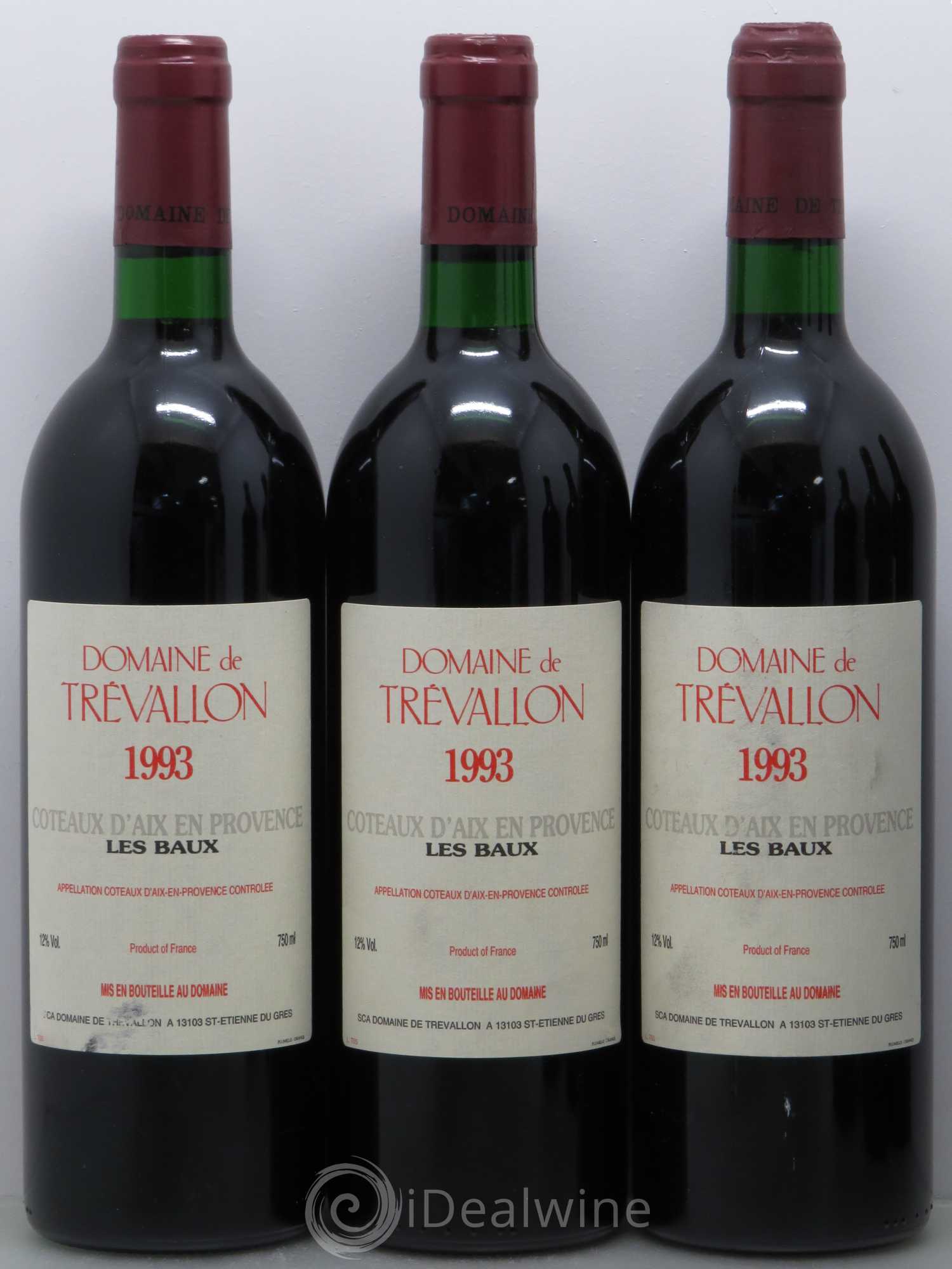 Coteaux d'Aix-en-Provence Trévallon (Domaine de) Eloi Dürrbach 1993 - Lot de 6 bouteilles - 1