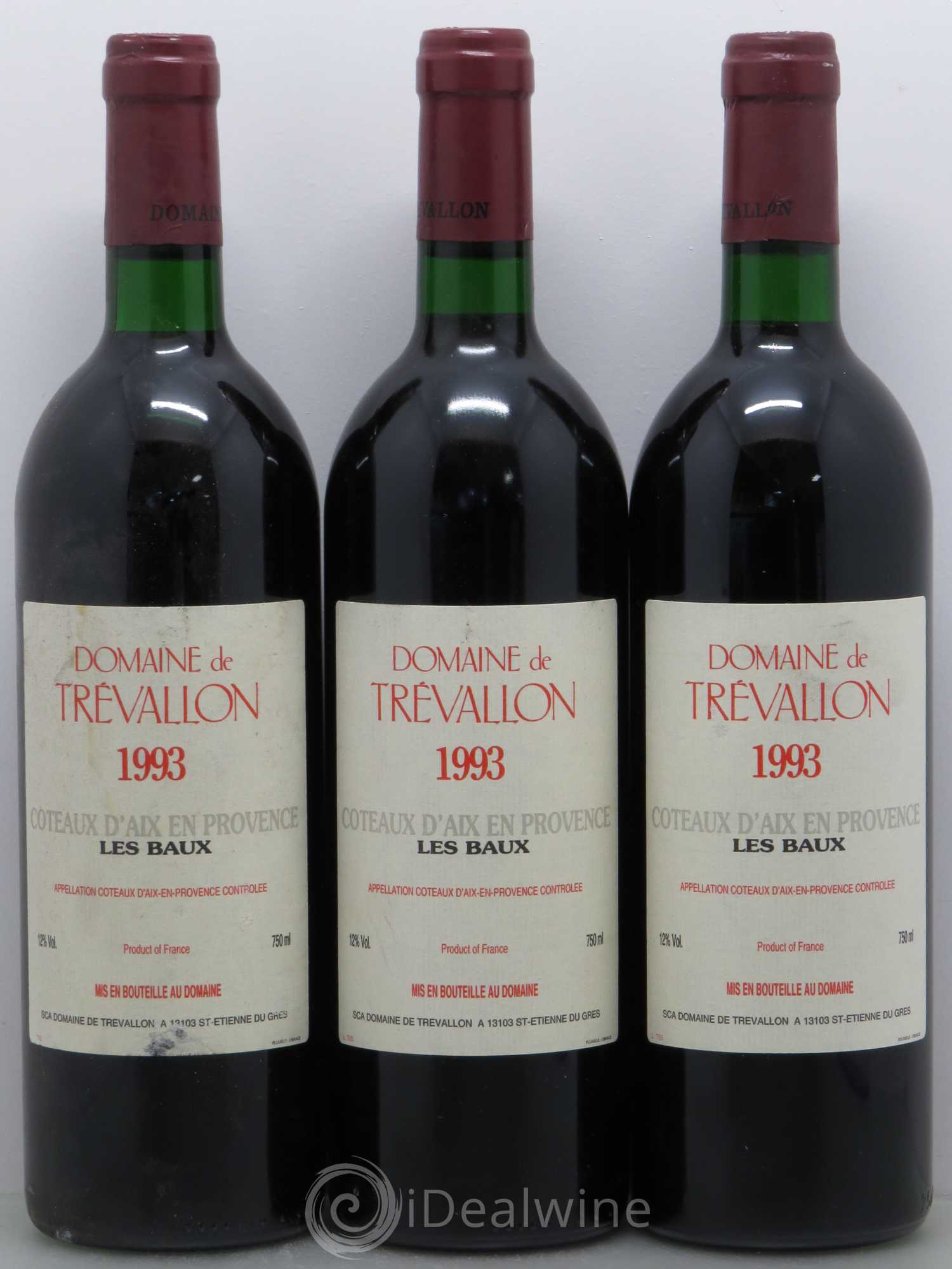 Coteaux d'Aix-en-Provence Trévallon (Domaine de) Eloi Dürrbach 1993 - Lot de 6 bouteilles - 2