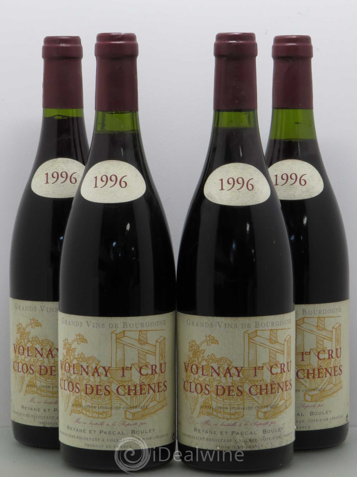 Volnay 1er Cru Clos Des Chênes Pascal Bouley 1996 - Lot de 4 bouteilles - 0