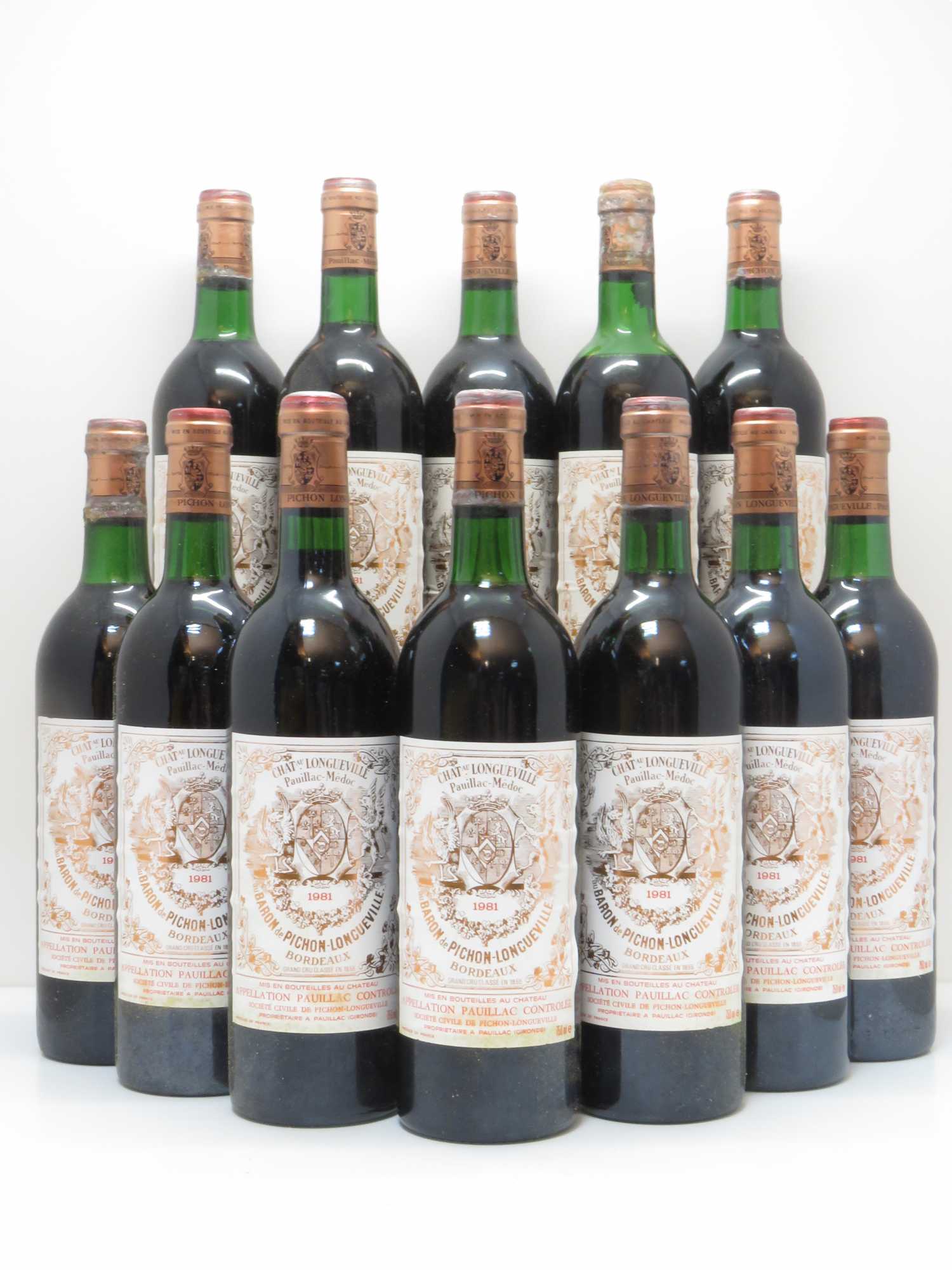 Pichon Longueville Baron 2ème Grand Cru Classé 1981 - Lot de 12 bouteilles - 0
