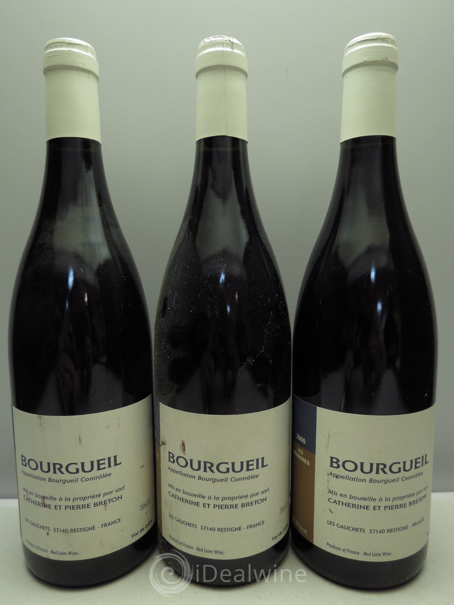 Bourgueil Perrières - C&P Breton 2000 - Posten von 3 Flaschen - 0
