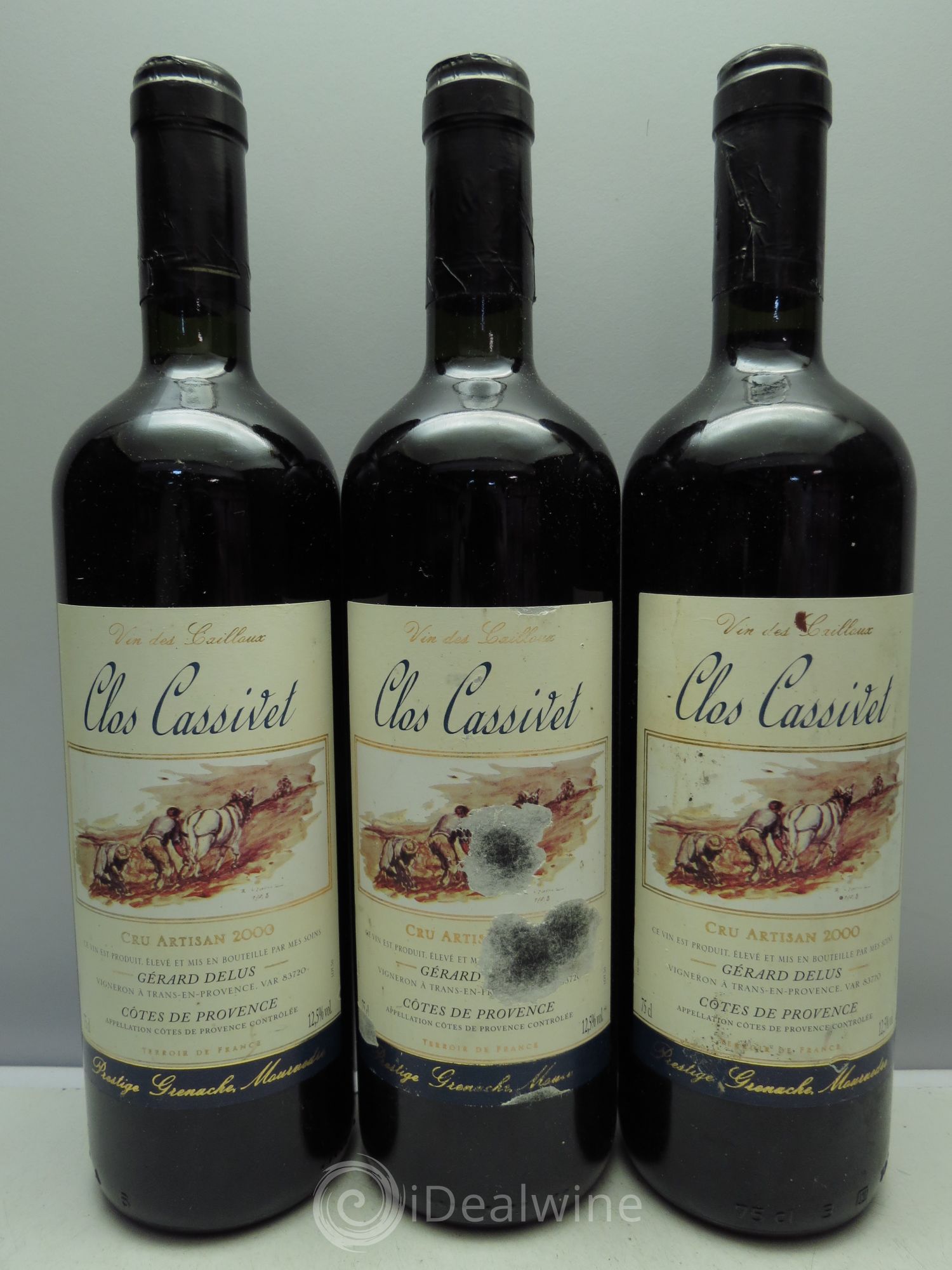 Côtes de Provence Clos Cassivet Prestige 2000 - Posten von 3 Flaschen - 0
