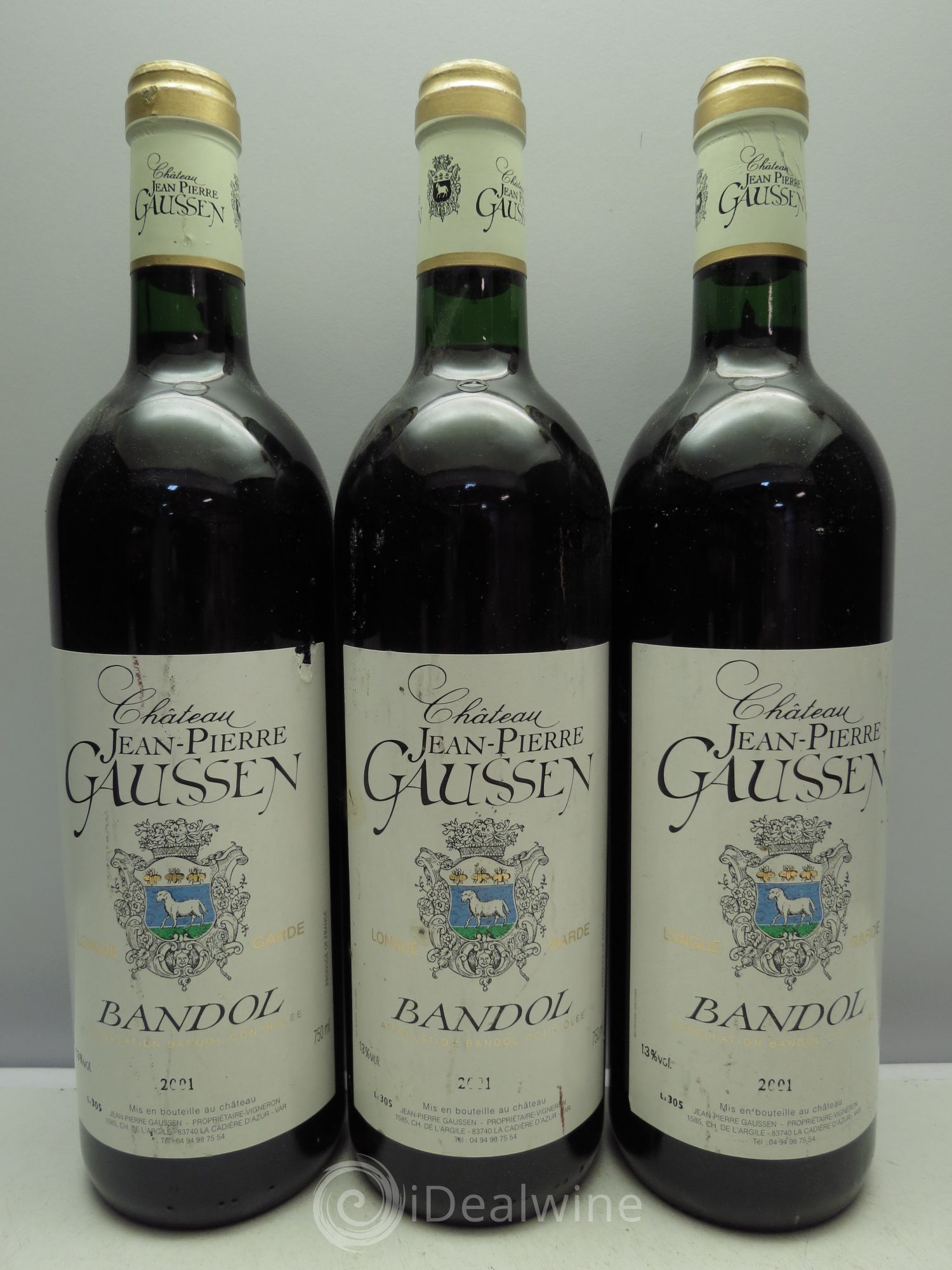 Bandol Longue Garde JP.Gaussen 2001 - Posten von 3 Flaschen - 0