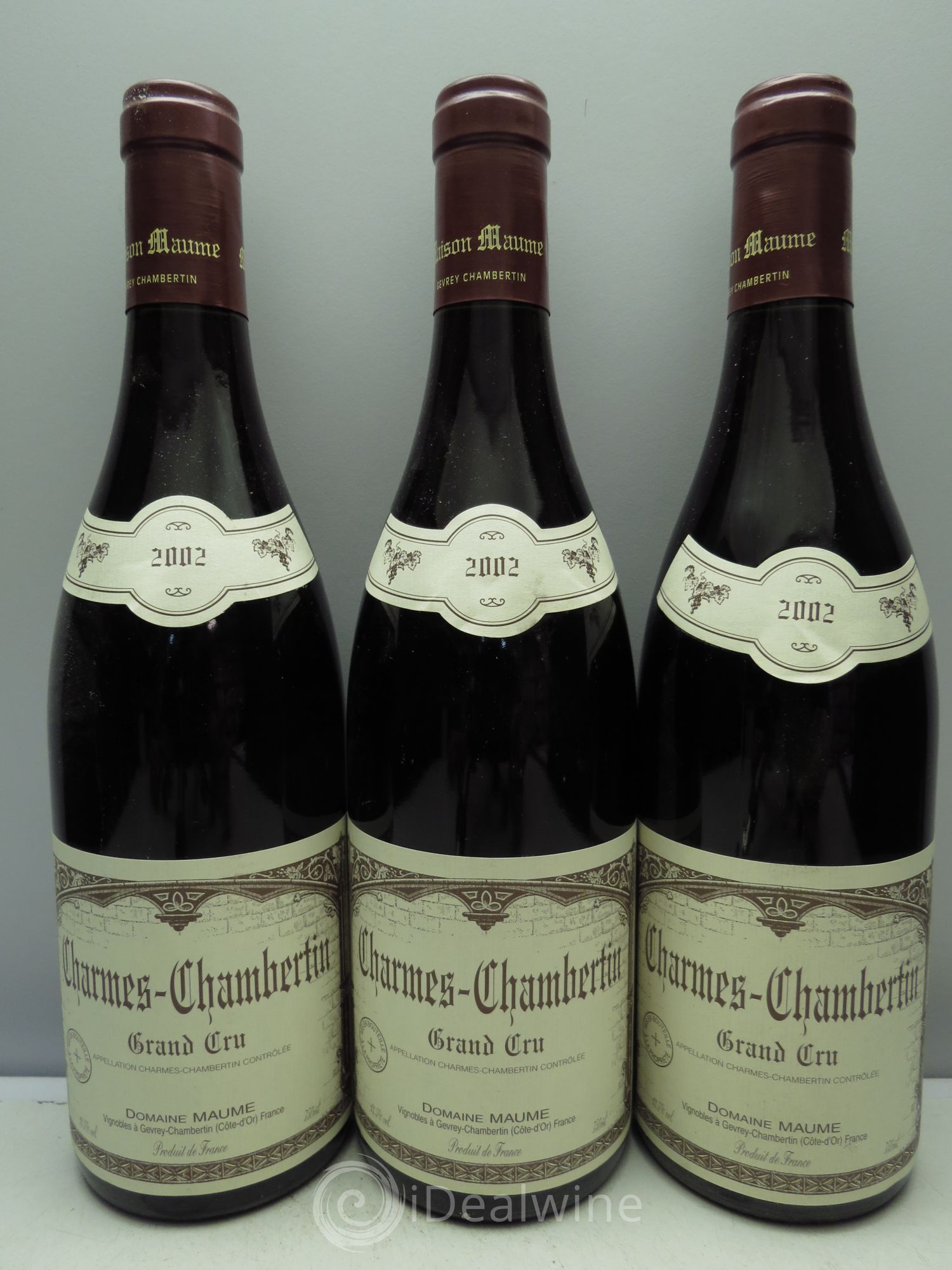 Charmes-Chambertin Grand Cru B.Maume 2002 - Lot de 3 bouteilles - 0