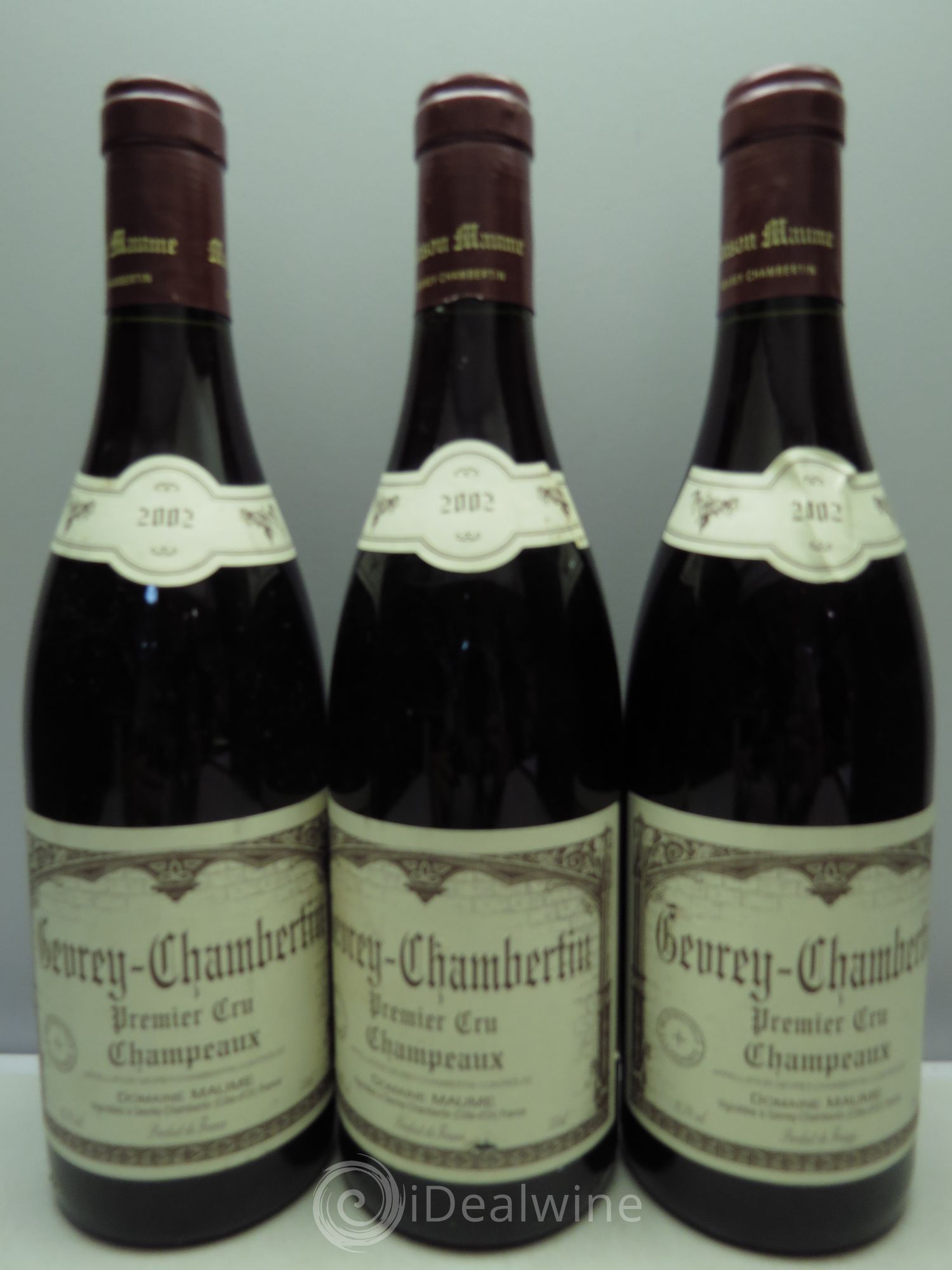 Gevrey-Chambertin 1er Cru B.Maume 2002 - Lot de 3 bouteilles - 0