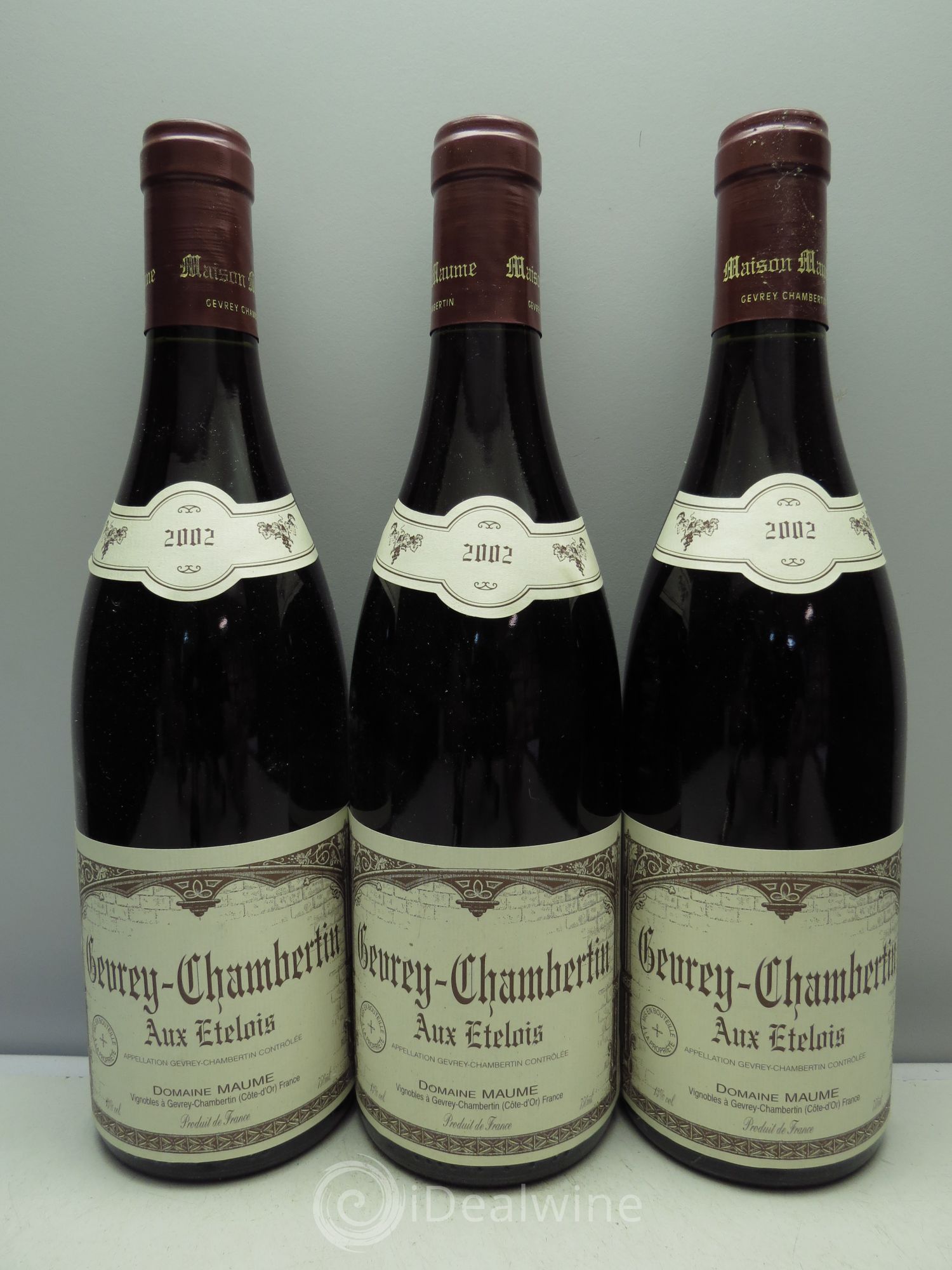 Gevrey-Chambertin Aux Etelois - B.Maume 2002 - Posten von 3 Flaschen - 0