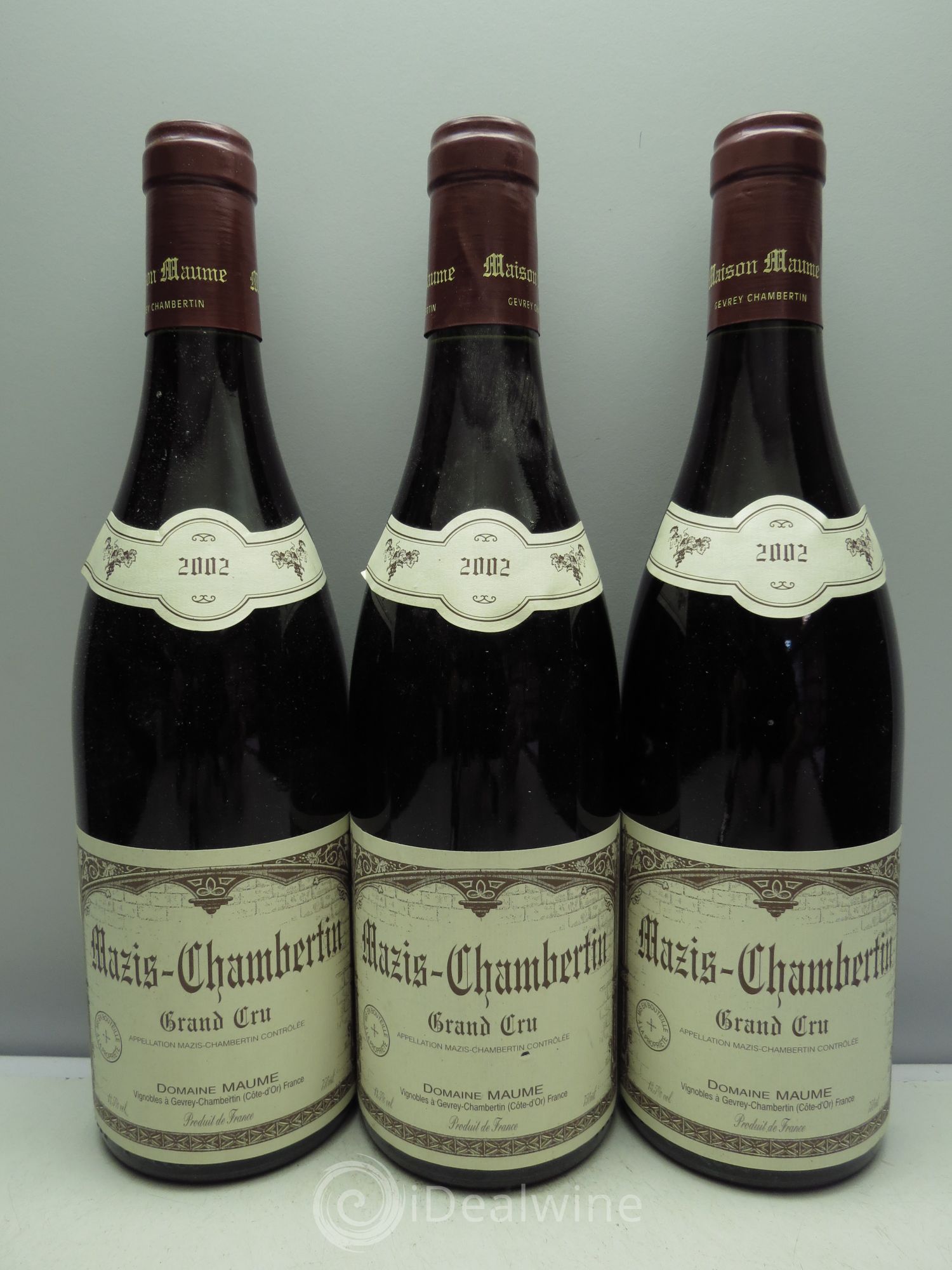 Mazis-Chambertin Grand Cru B.Maume 2002 - Lot de 3 bouteilles - 0