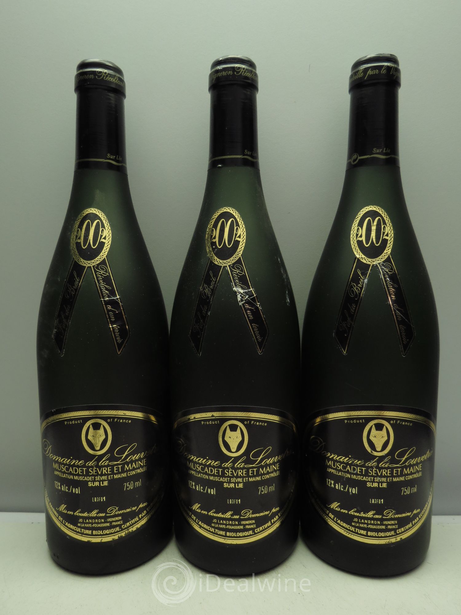 Muscadet fief du Breil Dne de la Louvetrie 2002 - Posten von 3 Flaschen - 0