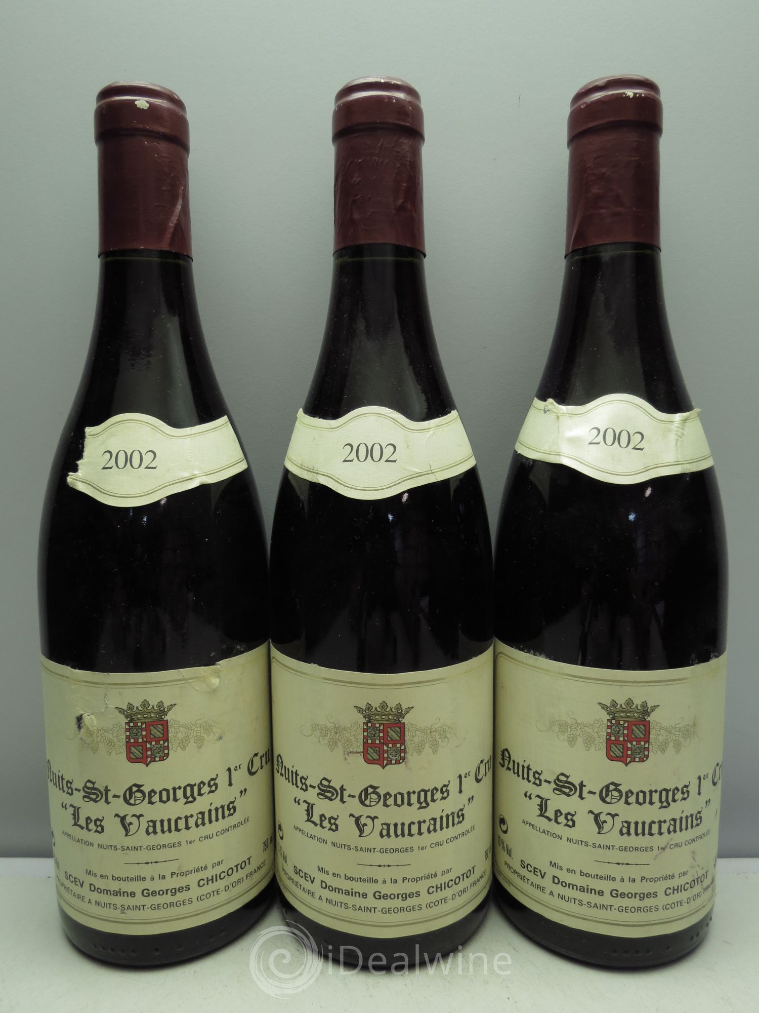 Nuits-Saint-Georges 1er Cru Chicotot 2002 - Lot de 3 bouteilles - 0