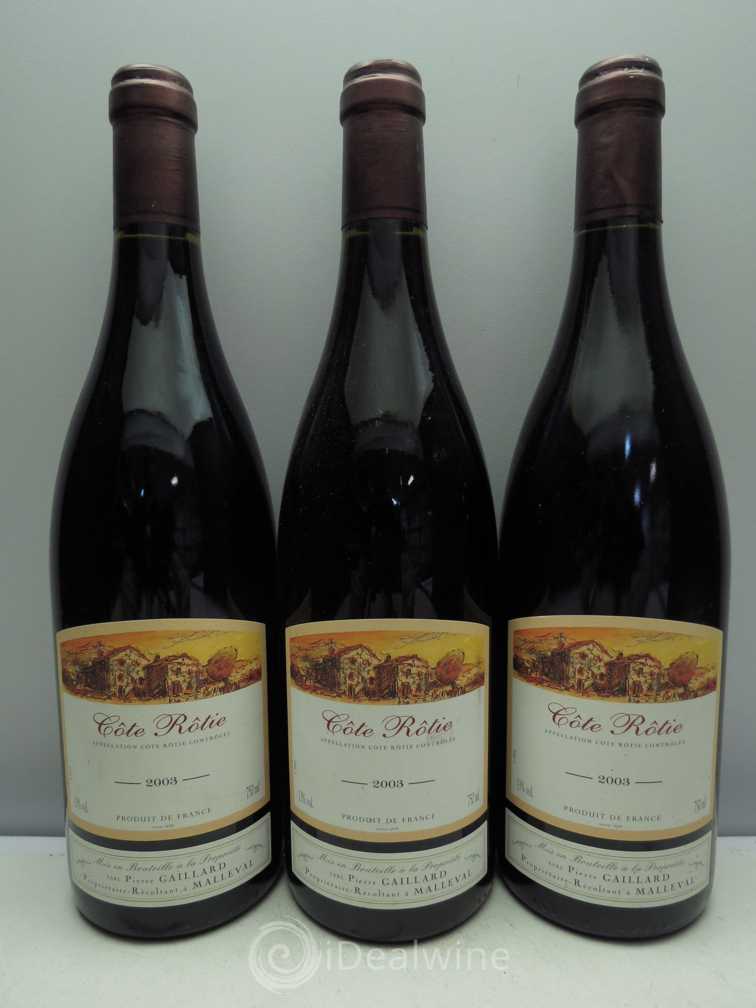 Côte-Rôtie Pierre Gaillard 2003 - Lot de 3 bouteilles - 0
