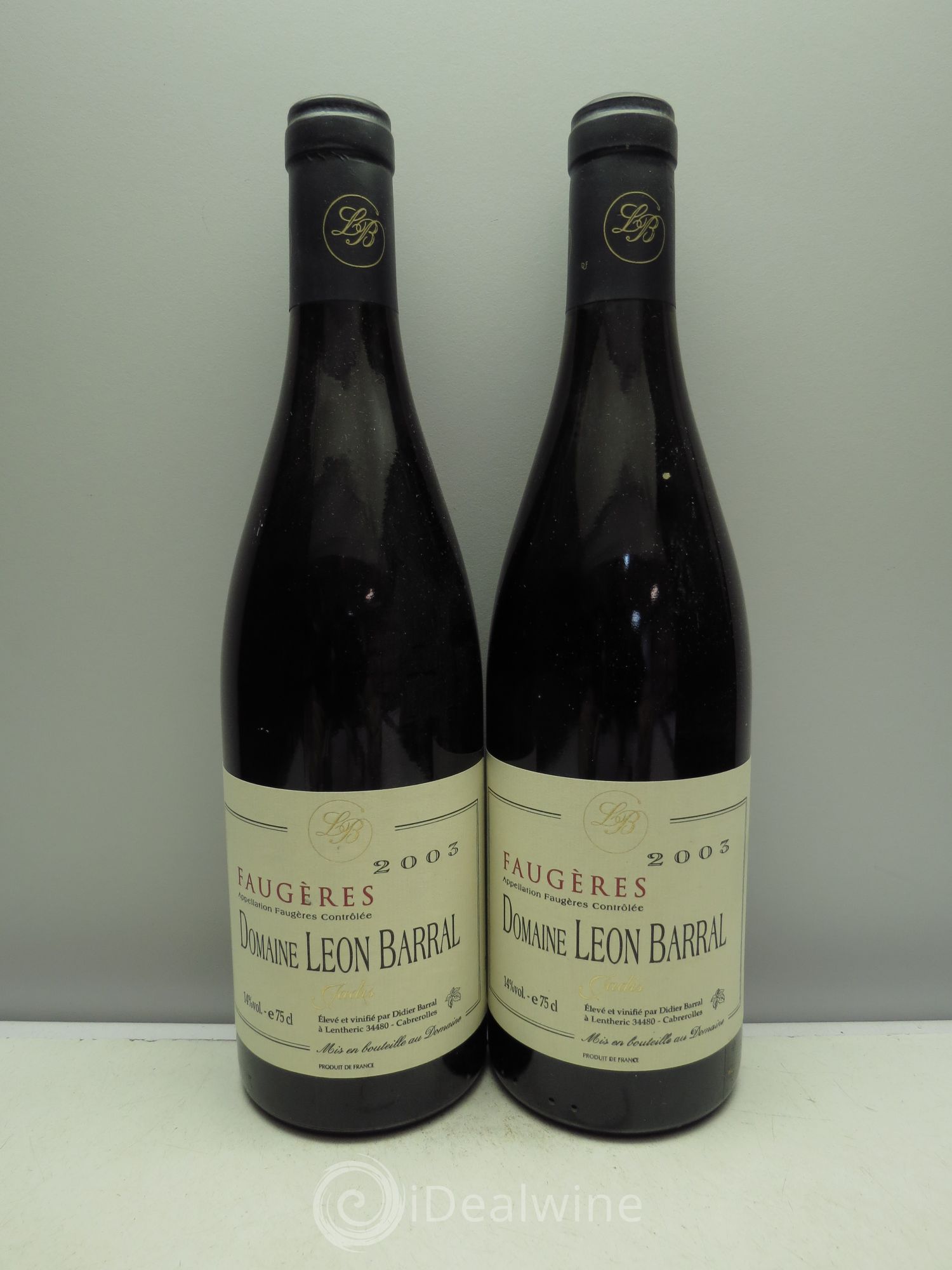 Faugères Jadis Domaine Léon Barral 2003 - Lot de 2 bouteilles - 0