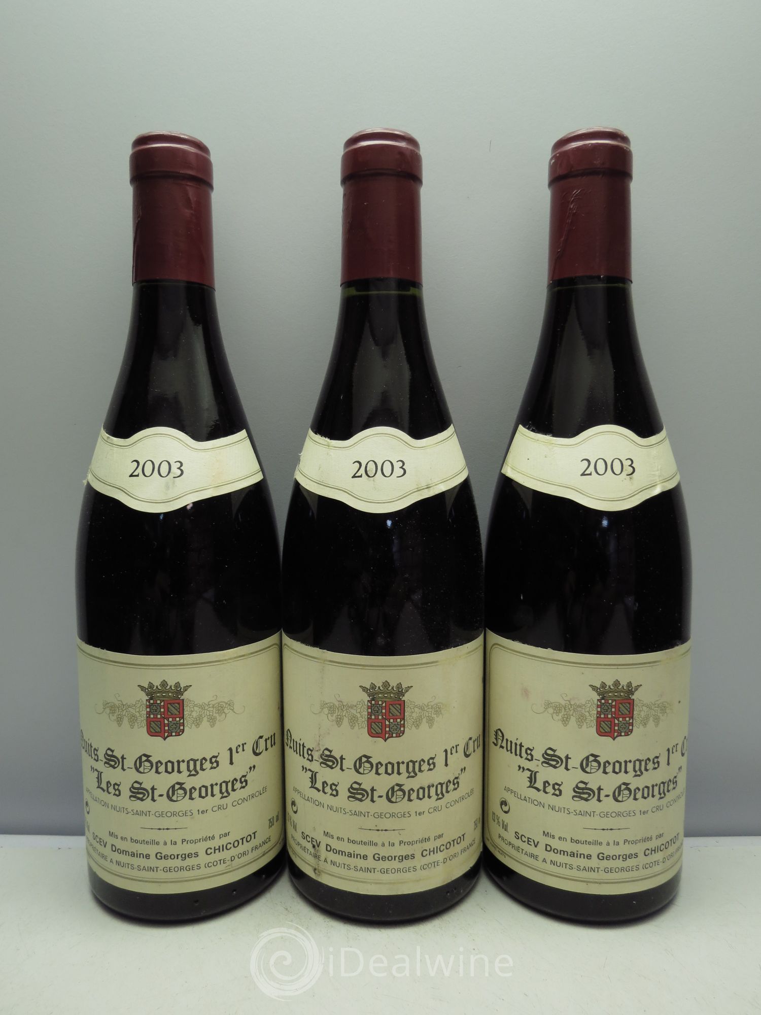 Nuits-Saint-Georges 1er Cru Chicotot 2003 - Lot de 3 bouteilles - 0