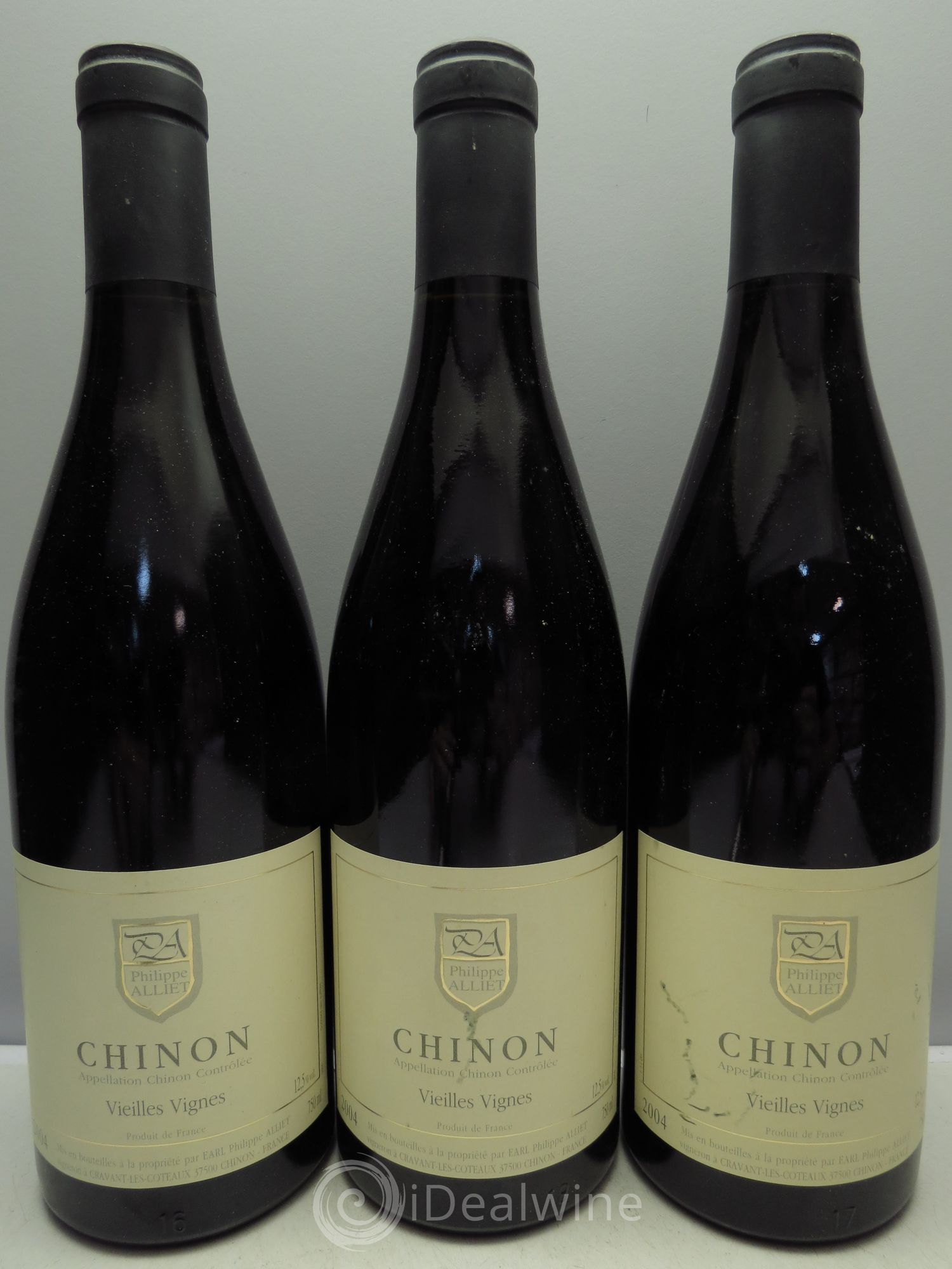 Chinon Vieilles Vignes Philippe Alliet 2004 - Lot de 3 bouteilles - 0