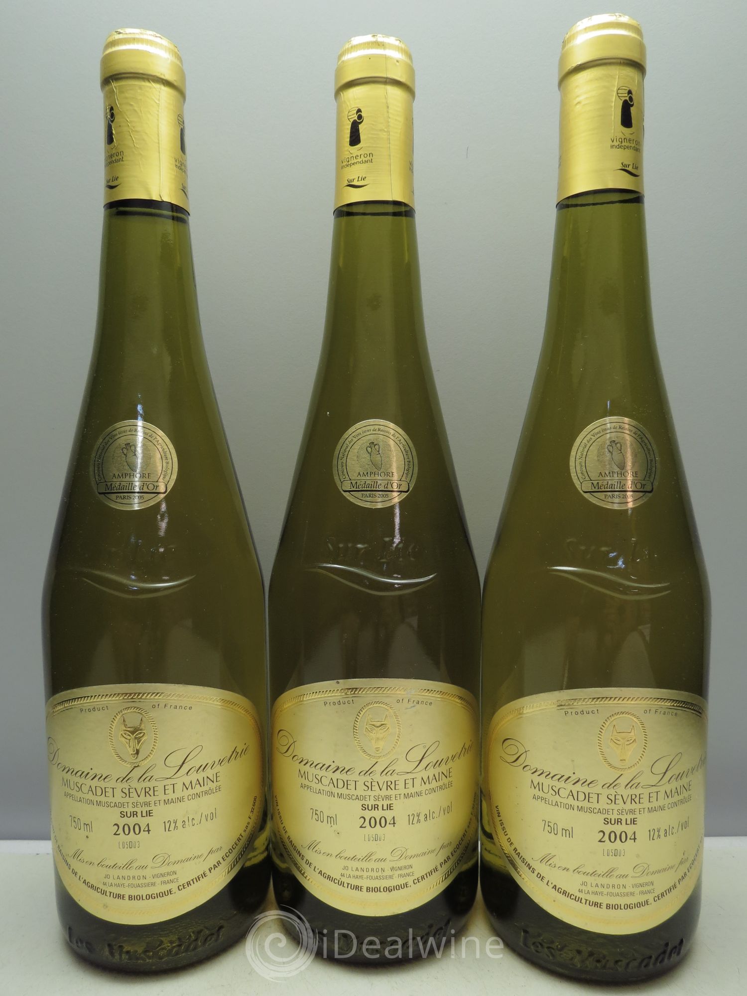 Muscadet La Louveterie - J.Landron 2004 - Posten von 3 Flaschen - 0