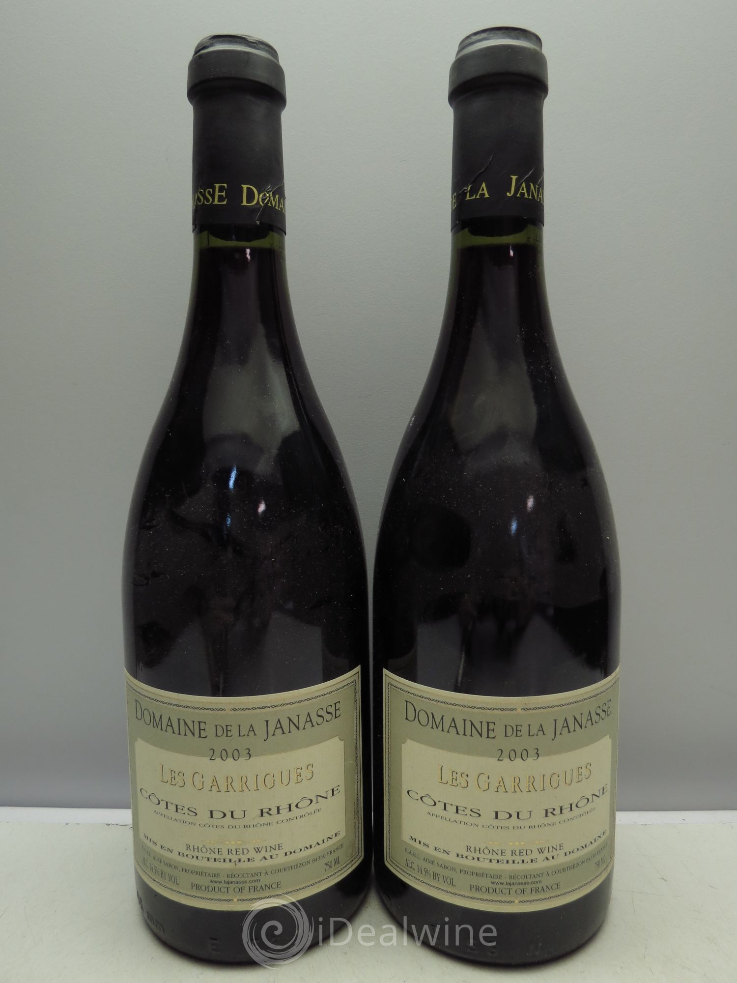 Côtes-du-Rhône Les Garrigues Domaine de la Janasse 2003 - Posten von 2 Flaschen - 0