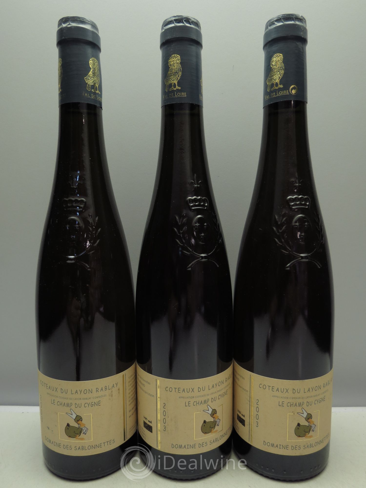 Coteaux du Layon Le Champ du Cygne Domaine des Sablonnettes(50cl) 2003 - Lotto di 3 bottiglie - 0