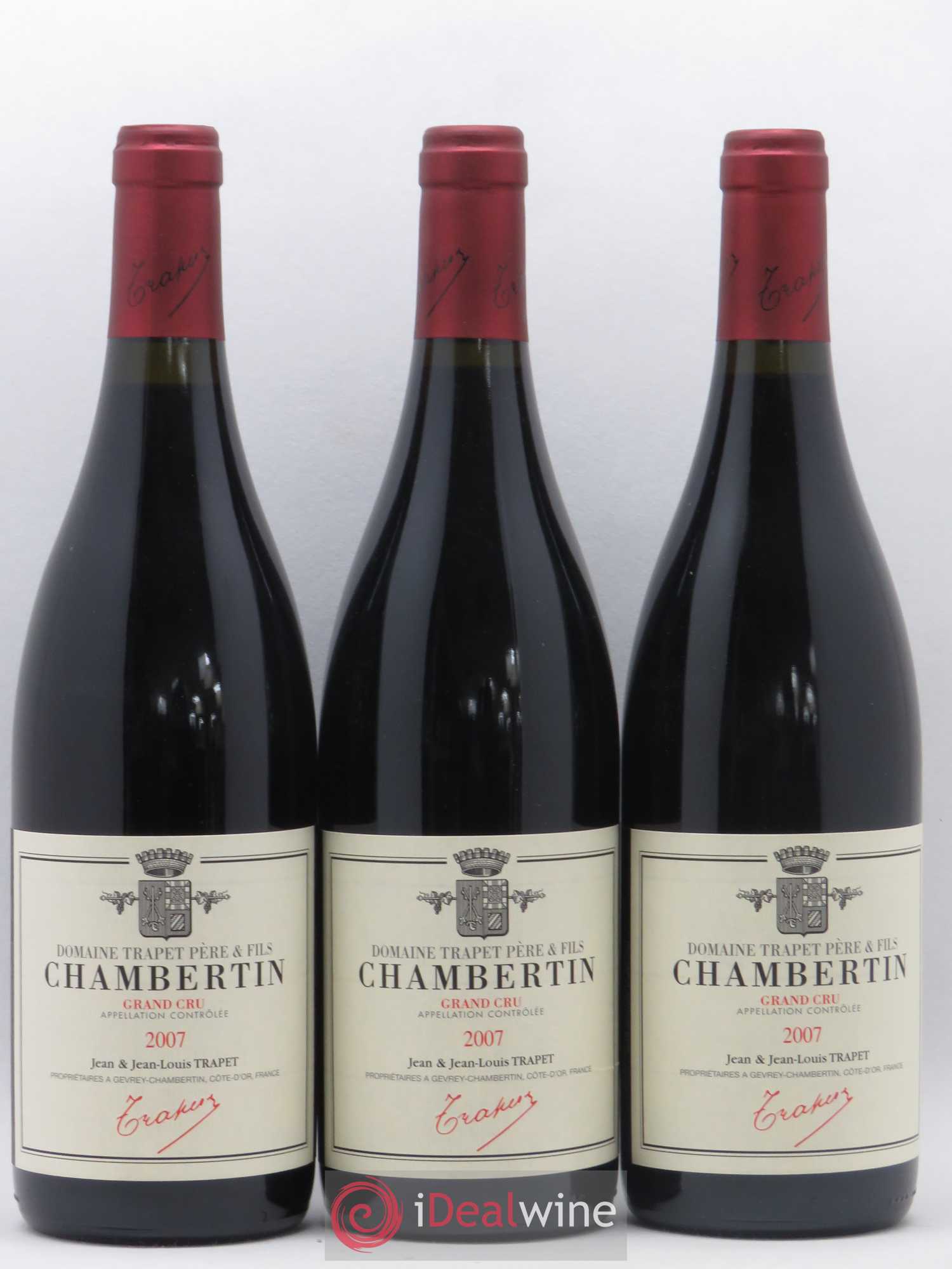 Chambertin Grand Cru Domaine Trapet 2007 - Lot de 3 bouteilles - 0