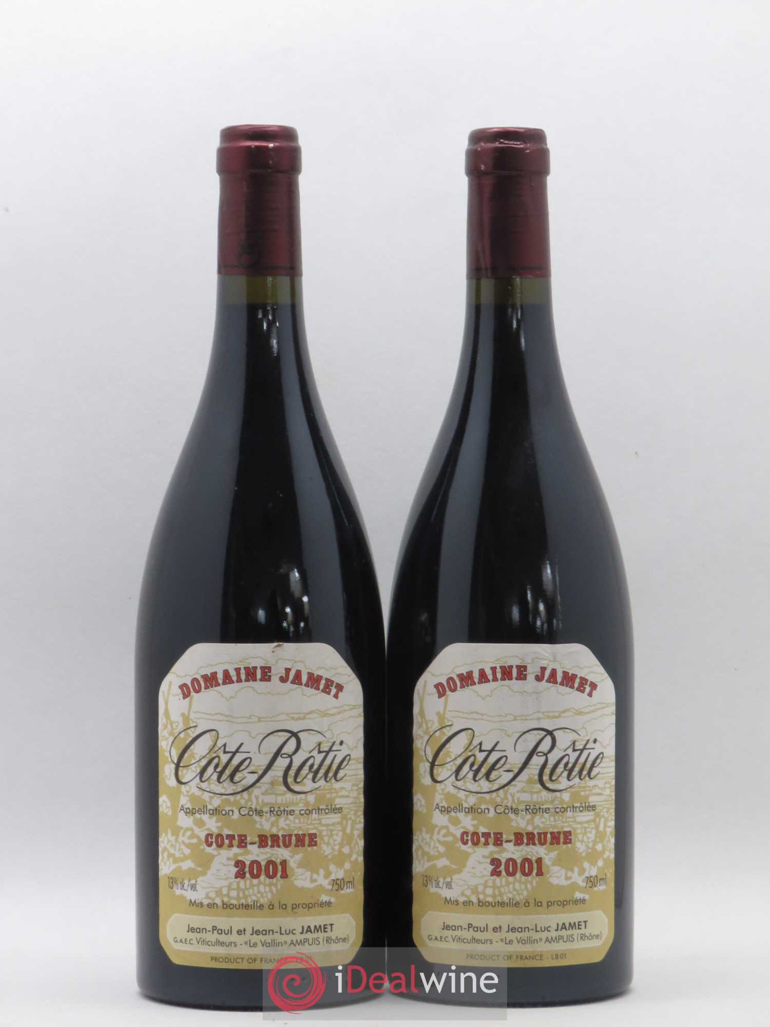 Côte-Rôtie Côte Brune Jamet (Domaine) 2001 - Lot de 2 bouteilles - 0