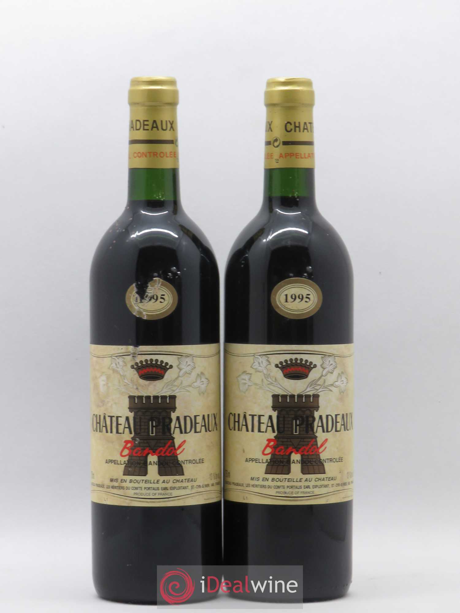 Bandol Château Pradeaux Famille Portalis 1995 - Lot de 2 bouteilles - 0