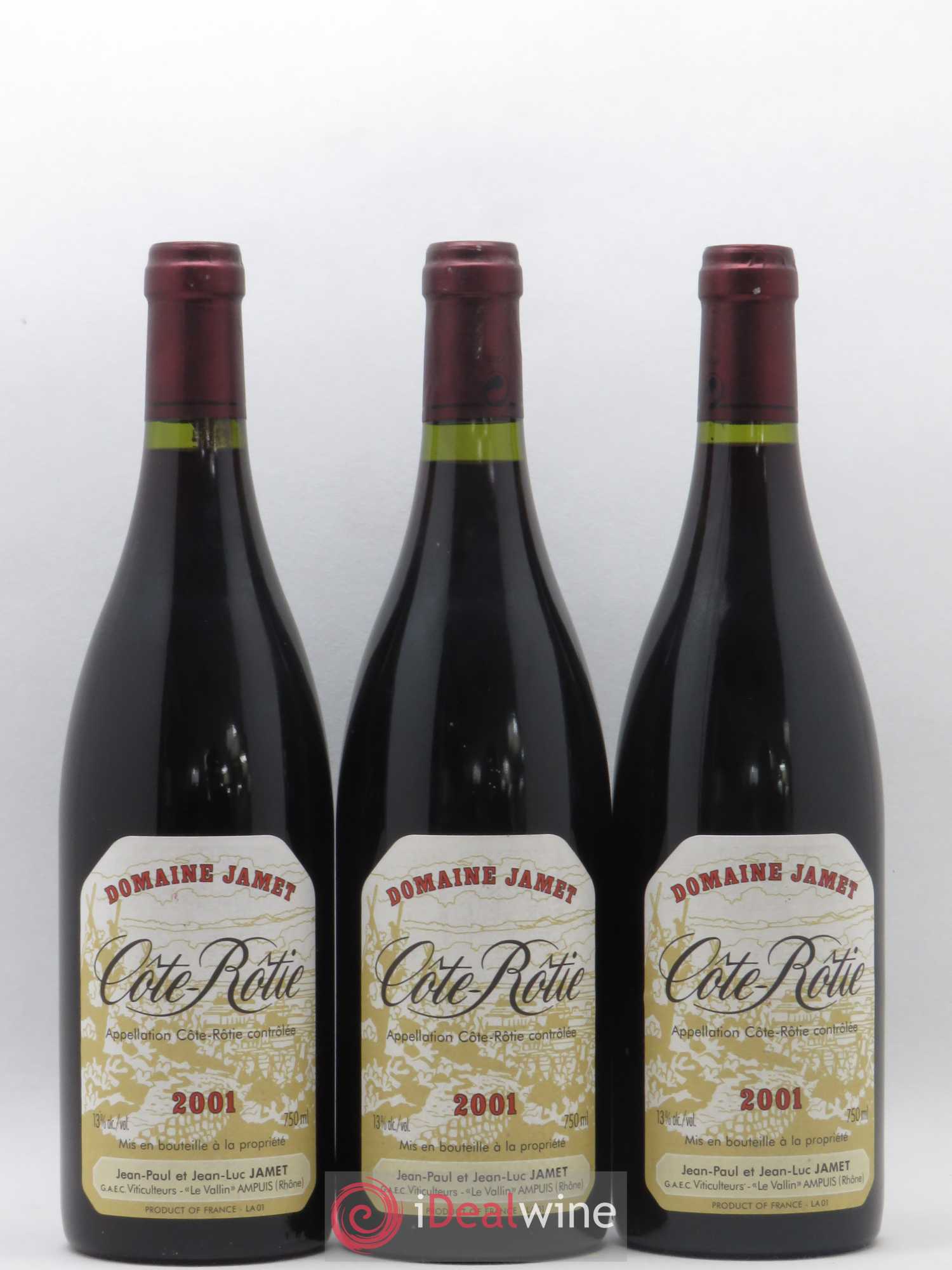 Côte-Rôtie Jamet (Domaine) 2001 - Lot de 3 bouteilles - 0
