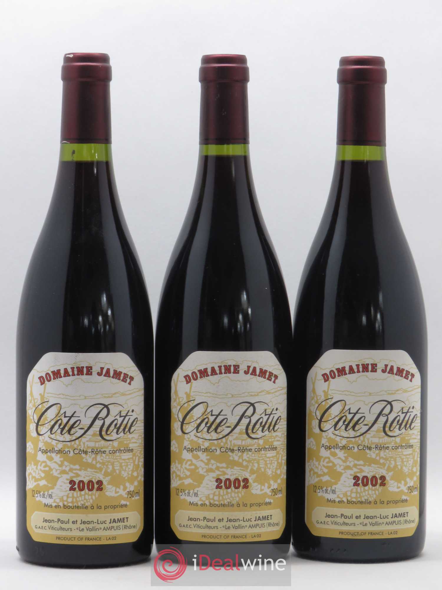 Côte-Rôtie Jamet (Domaine) 2002 - Lot de 3 bouteilles - 0