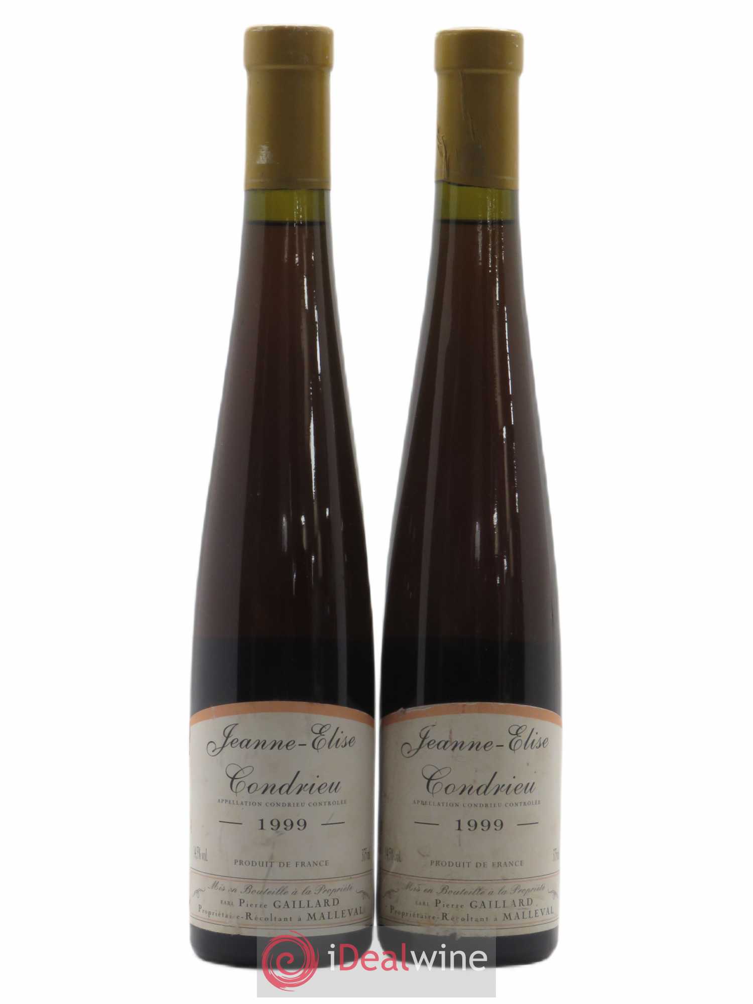 Condrieu Jeanne-Elise Pierre Gaillard (sans prix de réserve) 1999 - Posten von 2 Demi-Flaschen - 0
