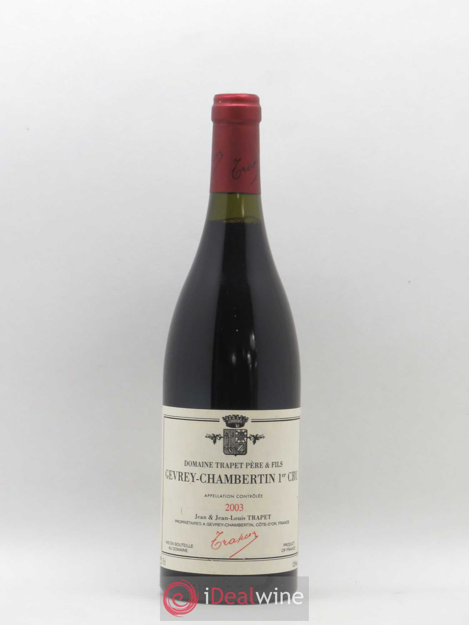 Gevrey-Chambertin 1er Cru Jean Louis Trapet 2003 - Lot de 1 bouteille - 0
