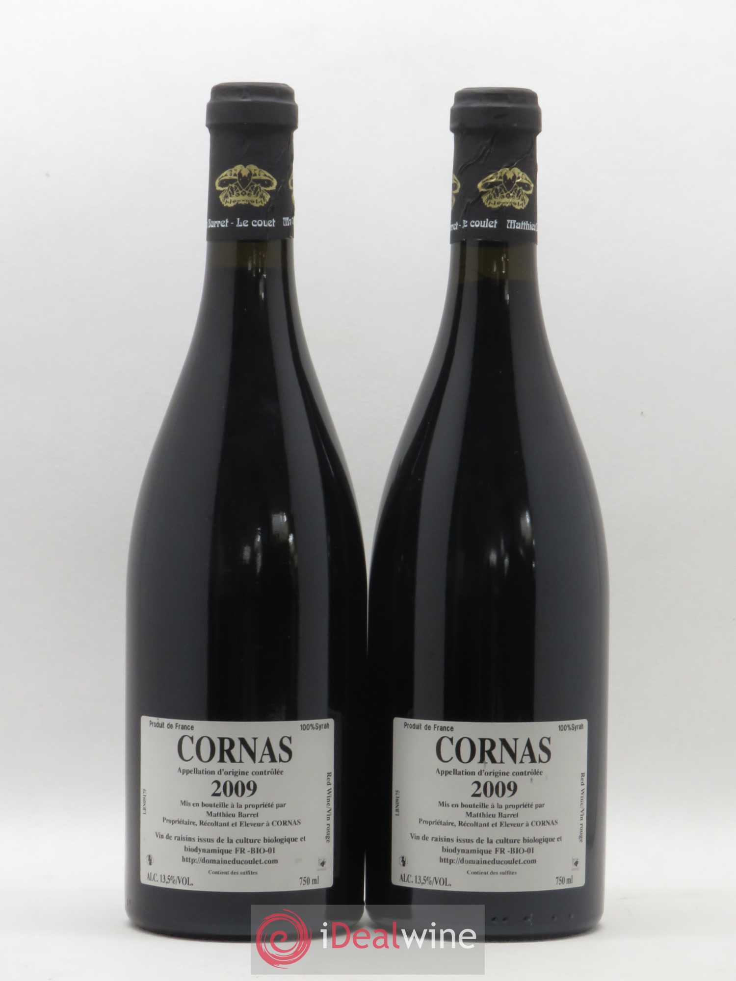 Cornas Les Terrasses du Serre Domaine du Coulet - Matthieu Barret 2009 - Lot de 2 bouteilles - 1